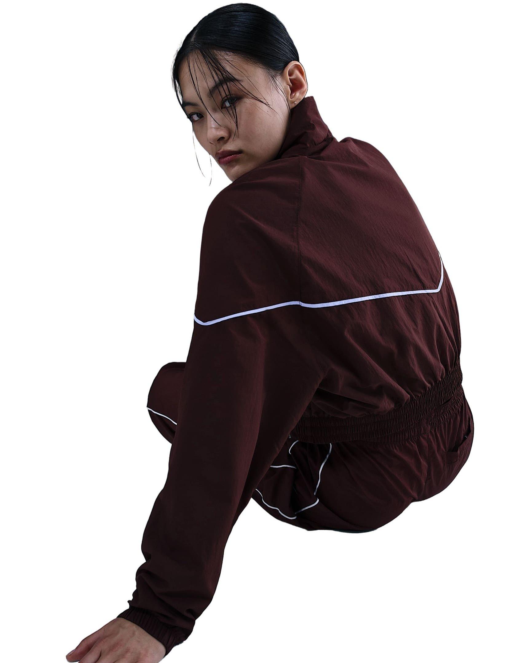 Nike Women's Sportswear Windrunner Woven Jacket -Burgundy - BURGUNDY Thumbnail View 2