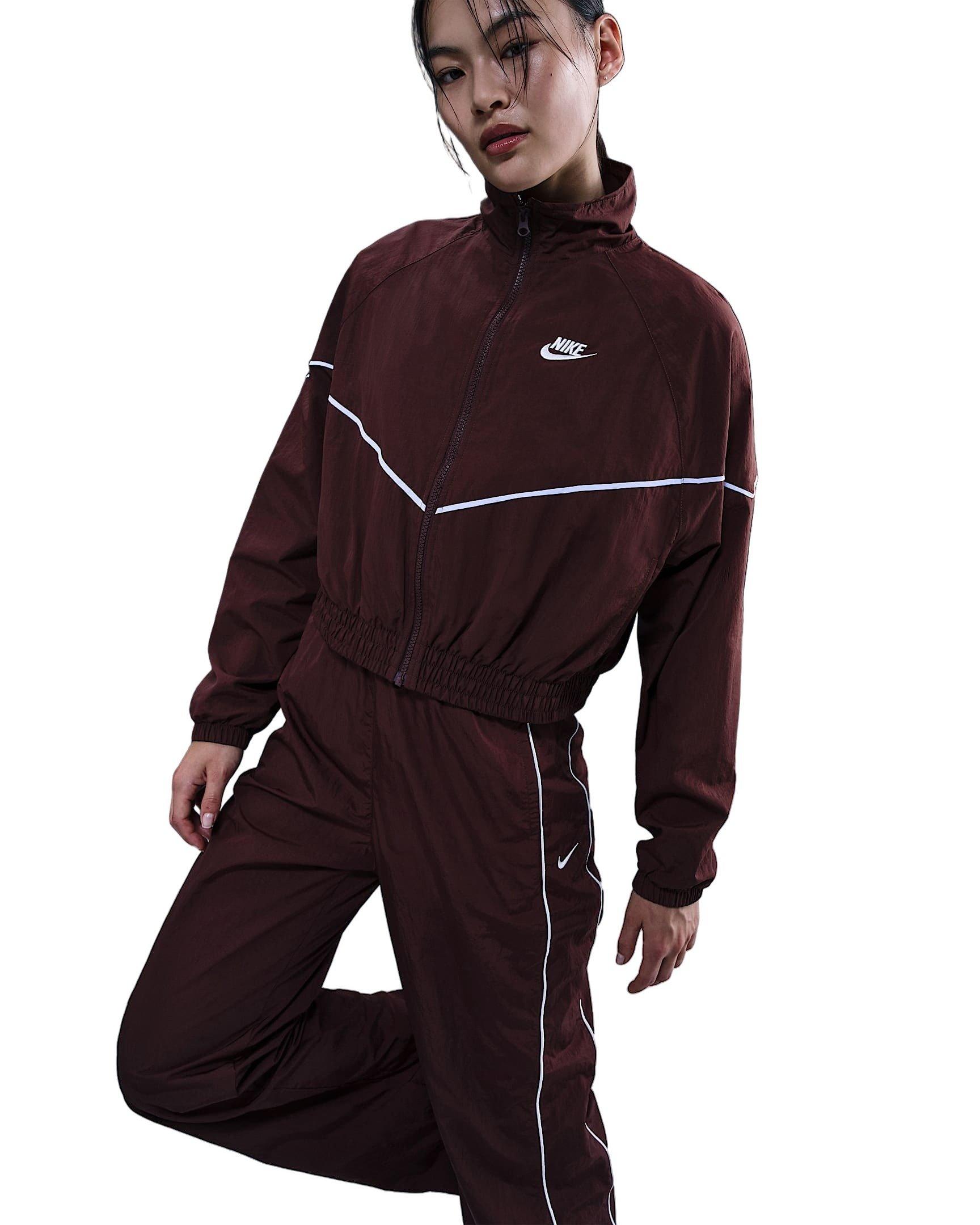Nike Women's Sportswear Windrunner Woven Jacket -Burgundy - BURGUNDY Thumbnail View 3