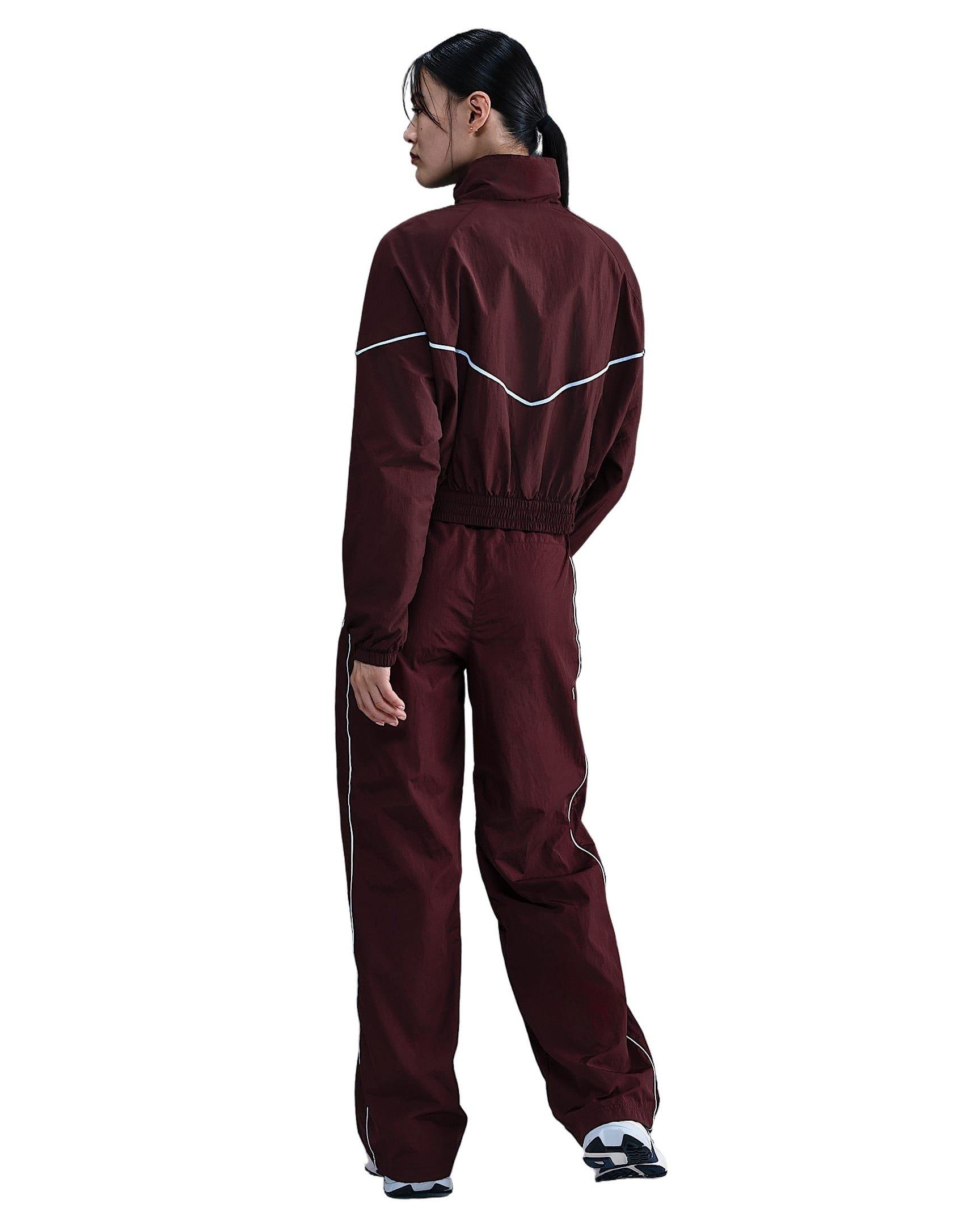 Nike Women's Sportswear Windrunner Woven Jacket -Burgundy - BURGUNDY Thumbnail View 5