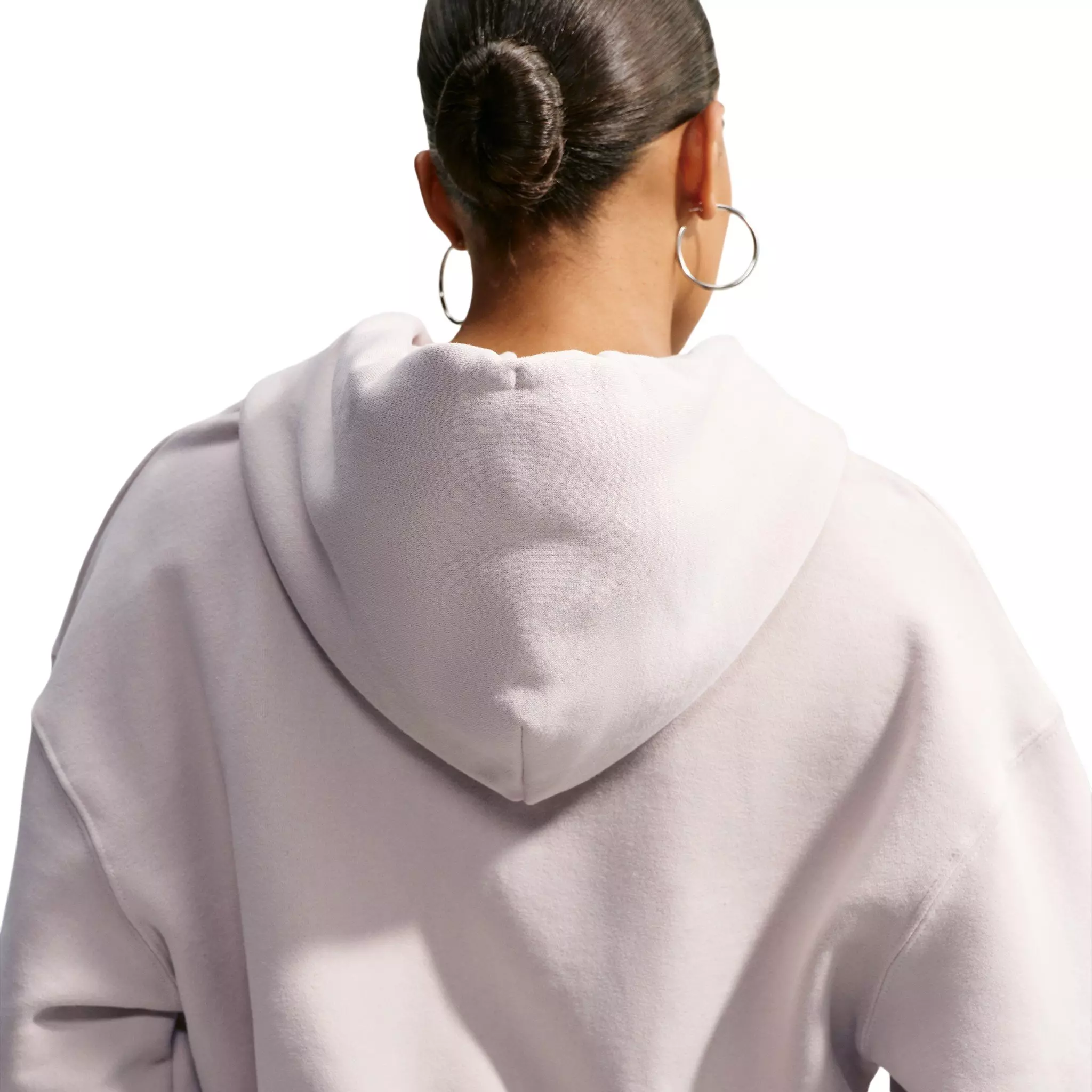 Nike Women's Studio Fleece Medium Weight Oversized Full-Zip Cropped Hooded Jacket - Cream - CREAM