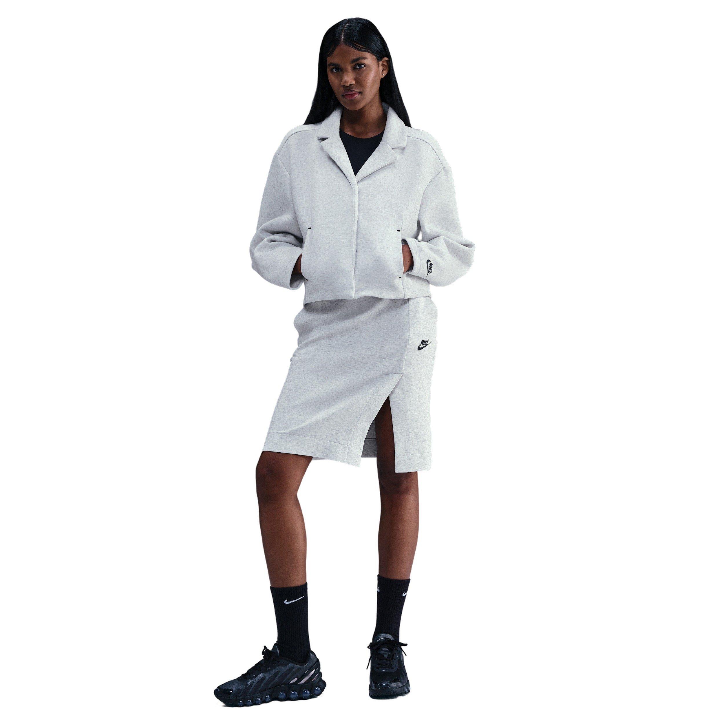 Nike Women's Sportswear Tech Fleece Skirt -Lt Grey - LT GREY Thumbnail View 1