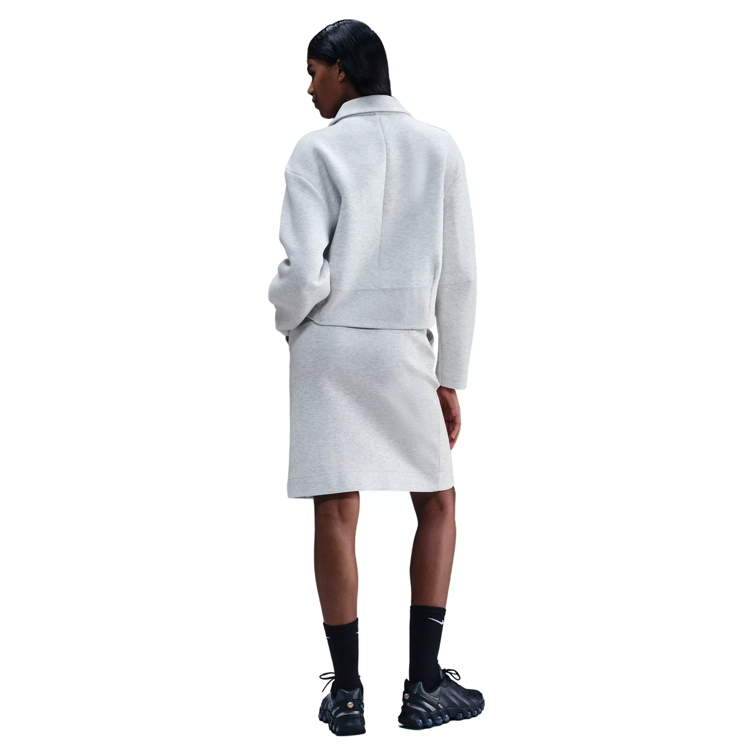 Nike Women's Sportswear Tech Fleece Skirt -Lt Grey - LT GREY