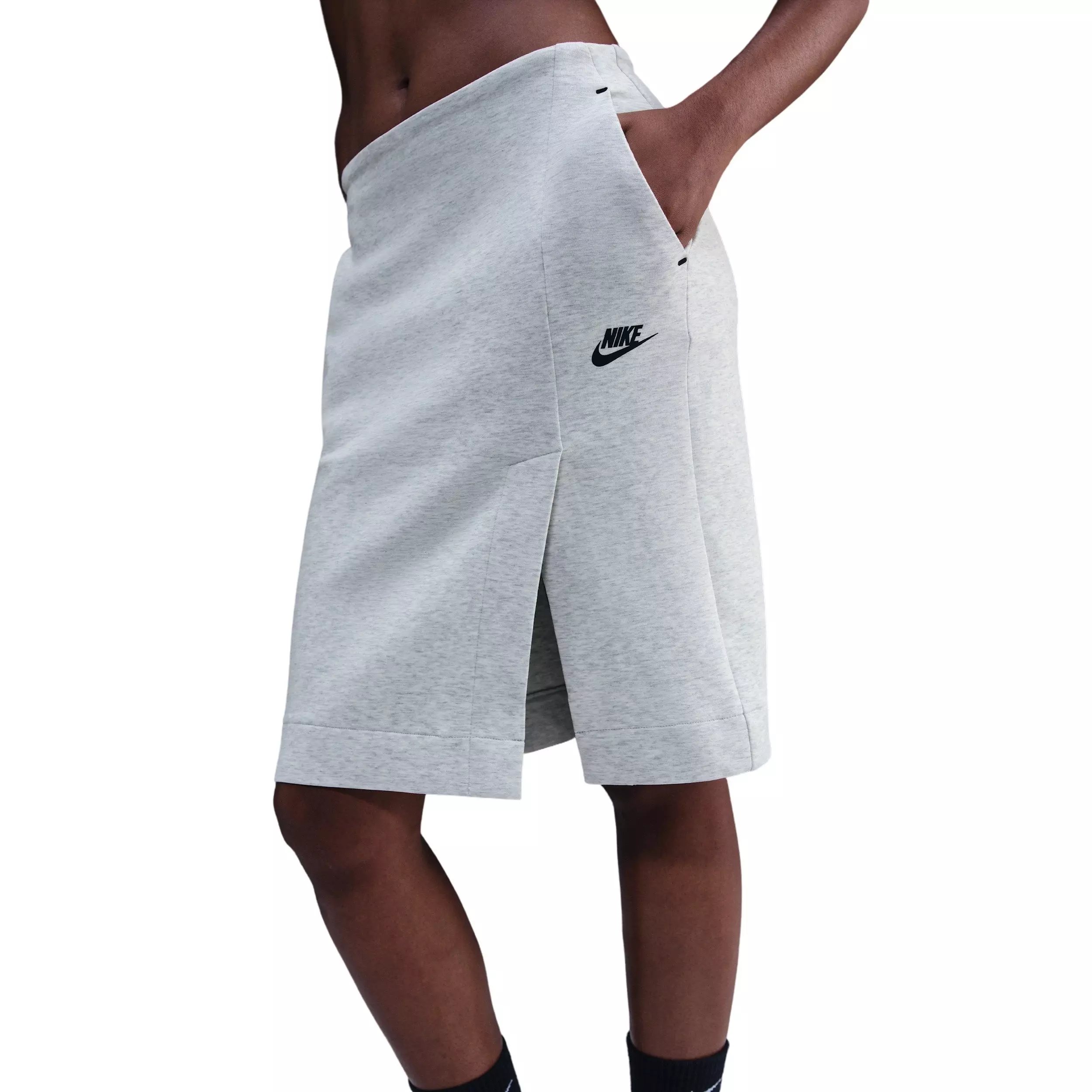 Nike Women's Sportswear Tech Fleece Skirt - Lt Grey - LT GREY