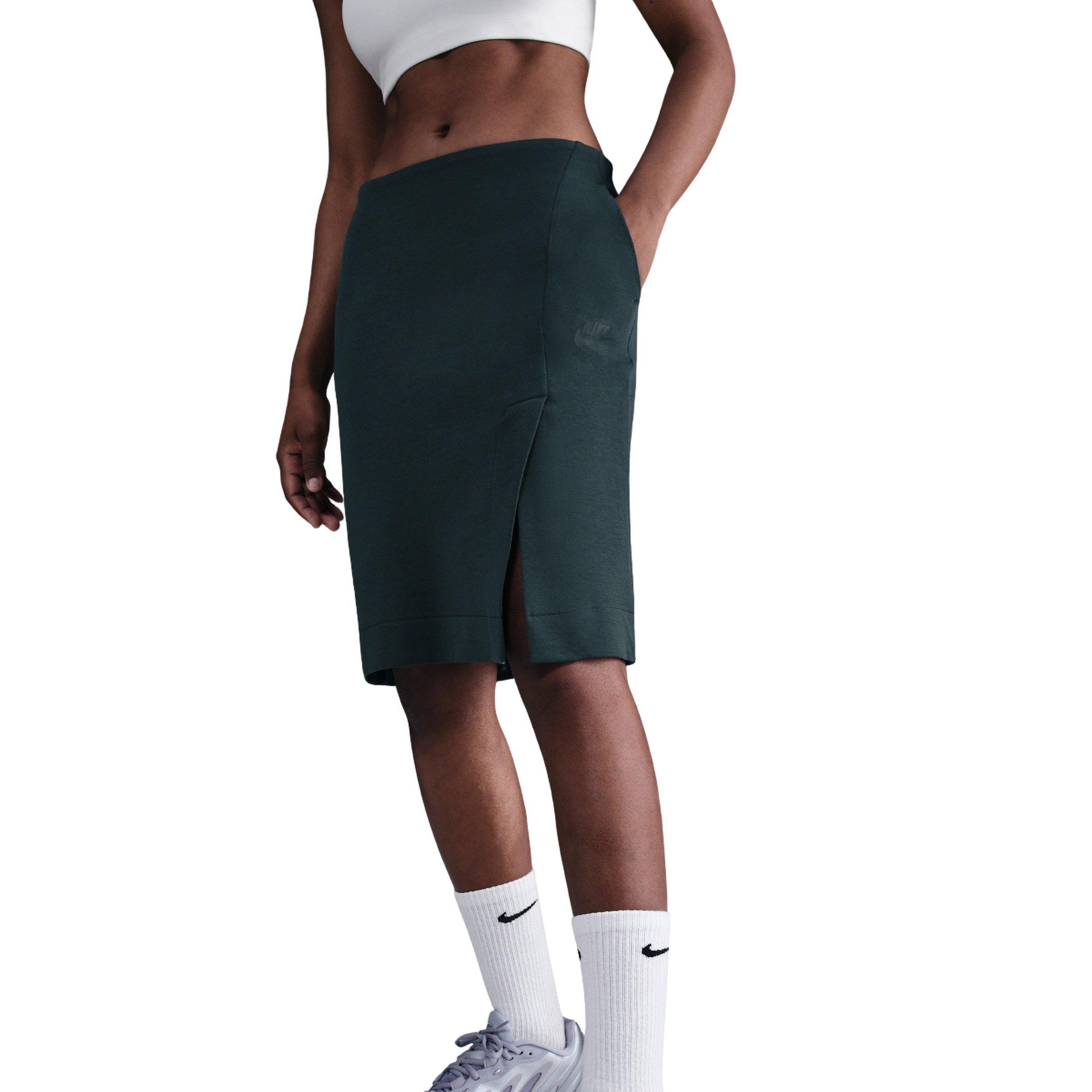 Nike Women's Sportswear Tech Fleece Skirt -Seaweed Green - SEAWEED GREEN Thumbnail View 3