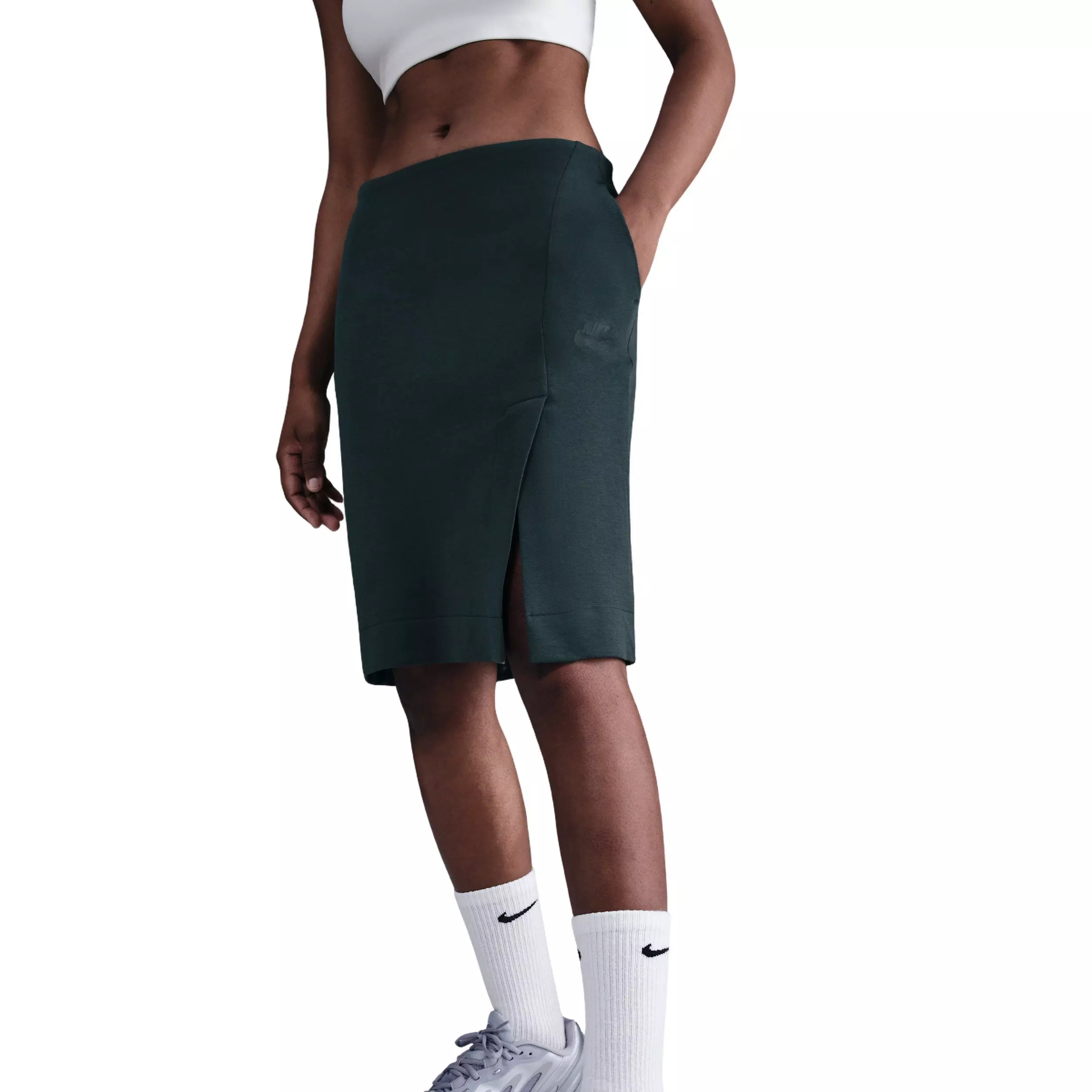 Nike Women's Sportswear Tech Fleece Skirt -Seaweed Green - SEAWEED GREEN