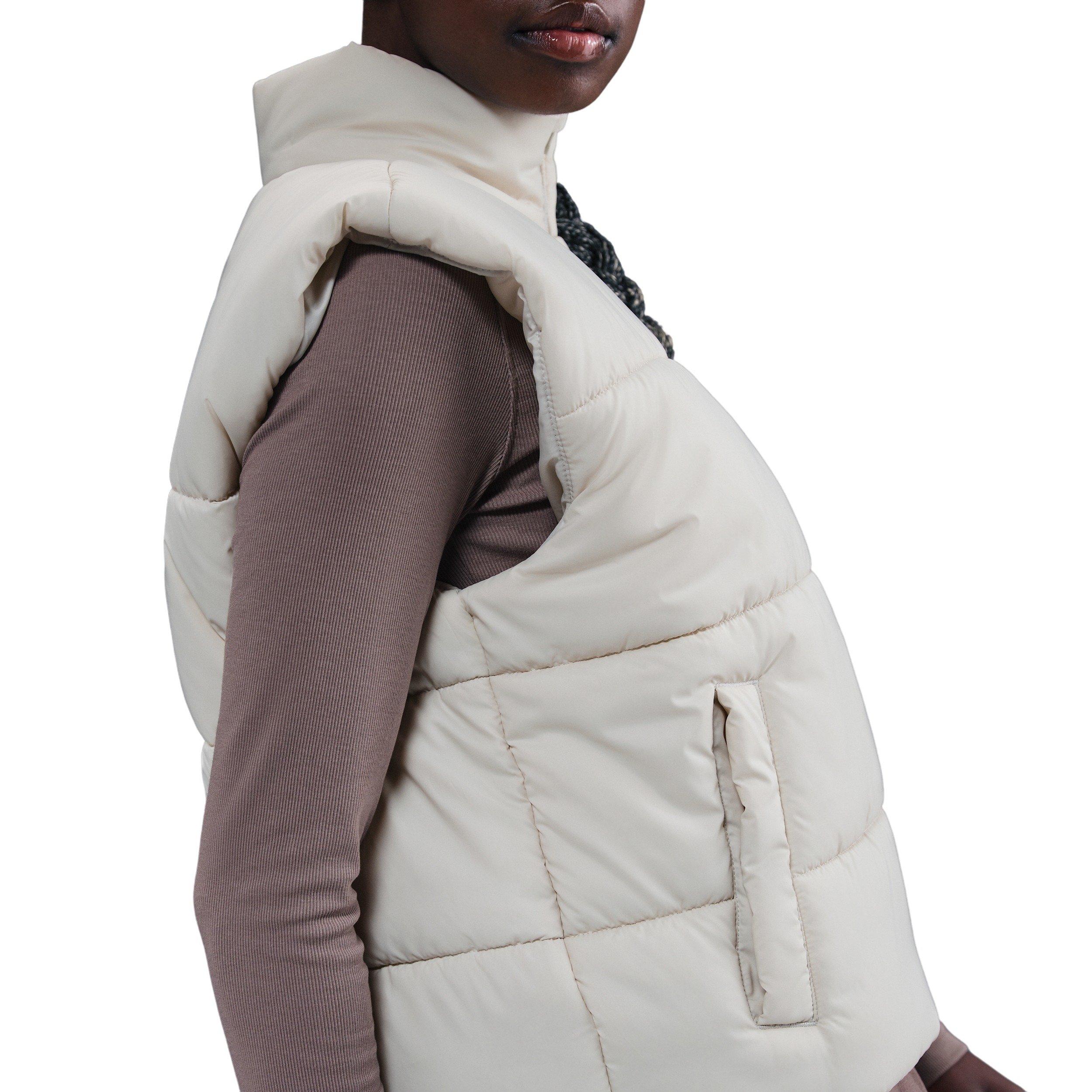 Nike Women's Sportswear Classic Puffer Therma-FIT Loose Vest -Lt Bone - LT BONE Thumbnail View 2