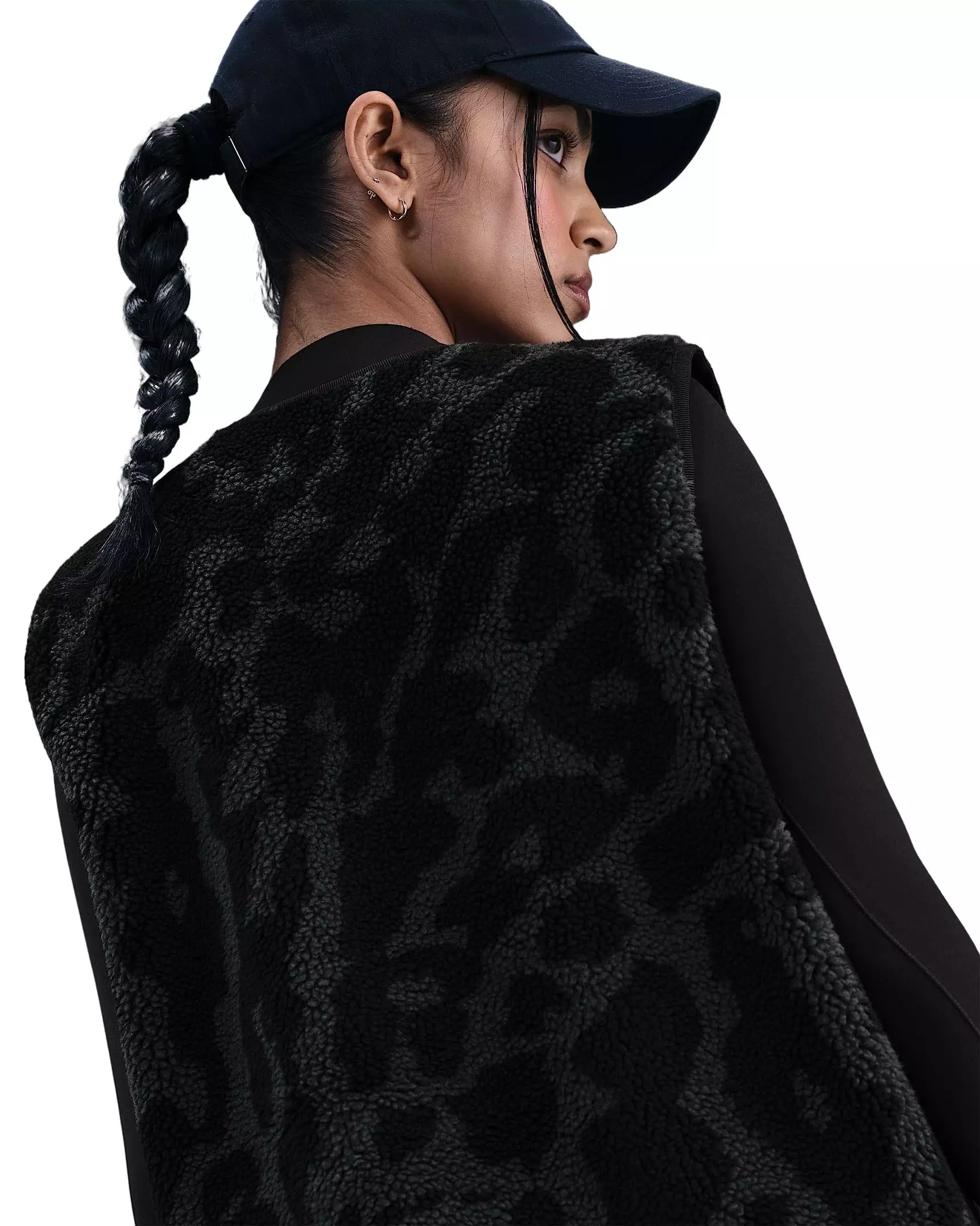 Nike Women's Sportswear High-Pile Fleece Vest -Black - BLACK