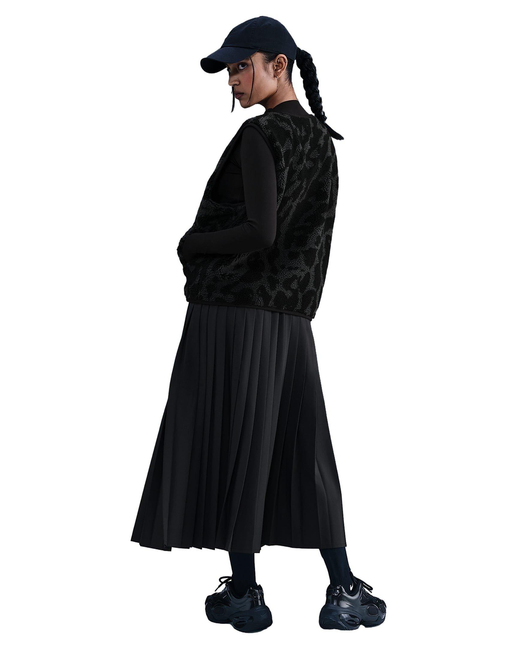 Nike Women's Sportswear High-Pile Fleece Vest - Black - BLACK Thumbnail View 5