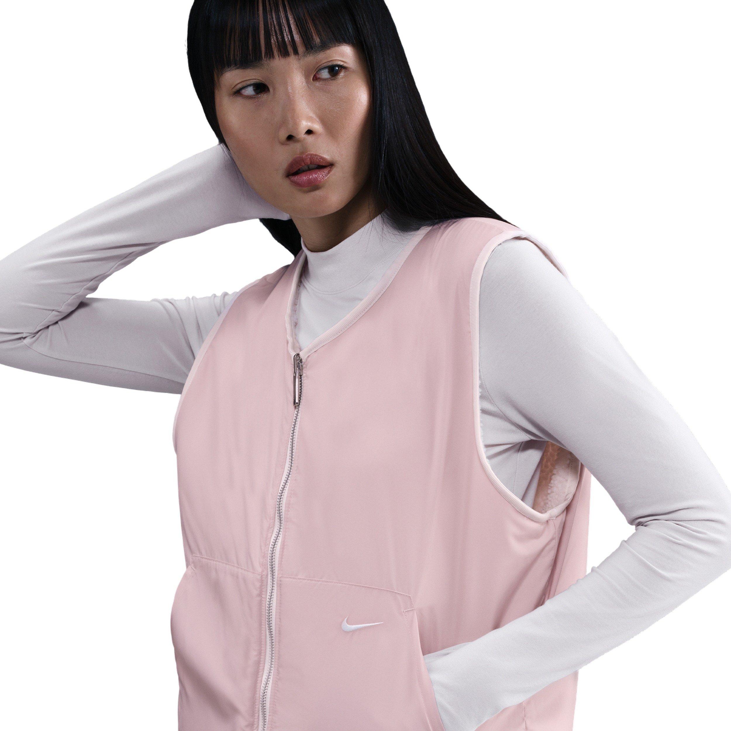 Nike Women's Sportswear High-Pile Fleece Vest -Pink - PINK Thumbnail View 6