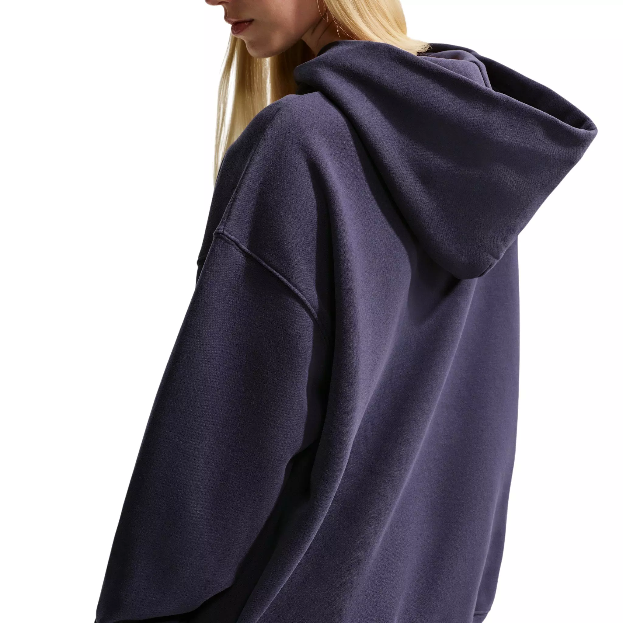 Nike Women's Studio Fleece Medium Weight Oversized Pullover Hoodie - Gridiron - GRIDIRON