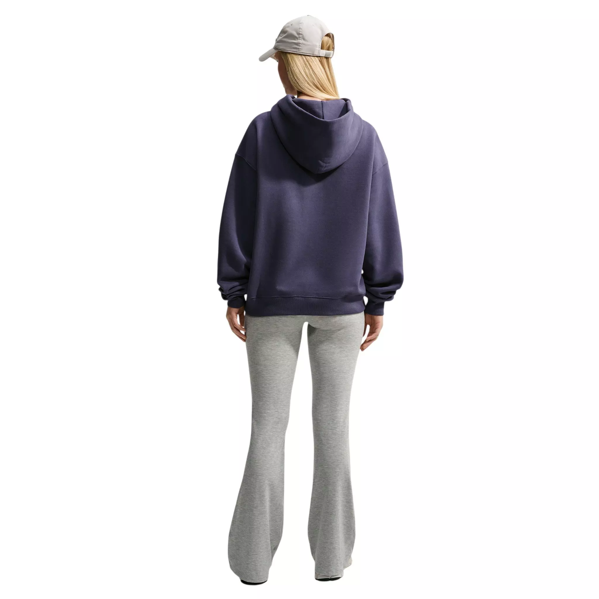 Nike Women's Studio Fleece Medium Weight Oversized Pullover Hoodie - Gridiron - GRIDIRON