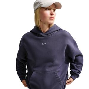 Nike Women's Studio Fleece Medium Weight Oversized Pullover Hoodie - Gridiron - GRIDIRON