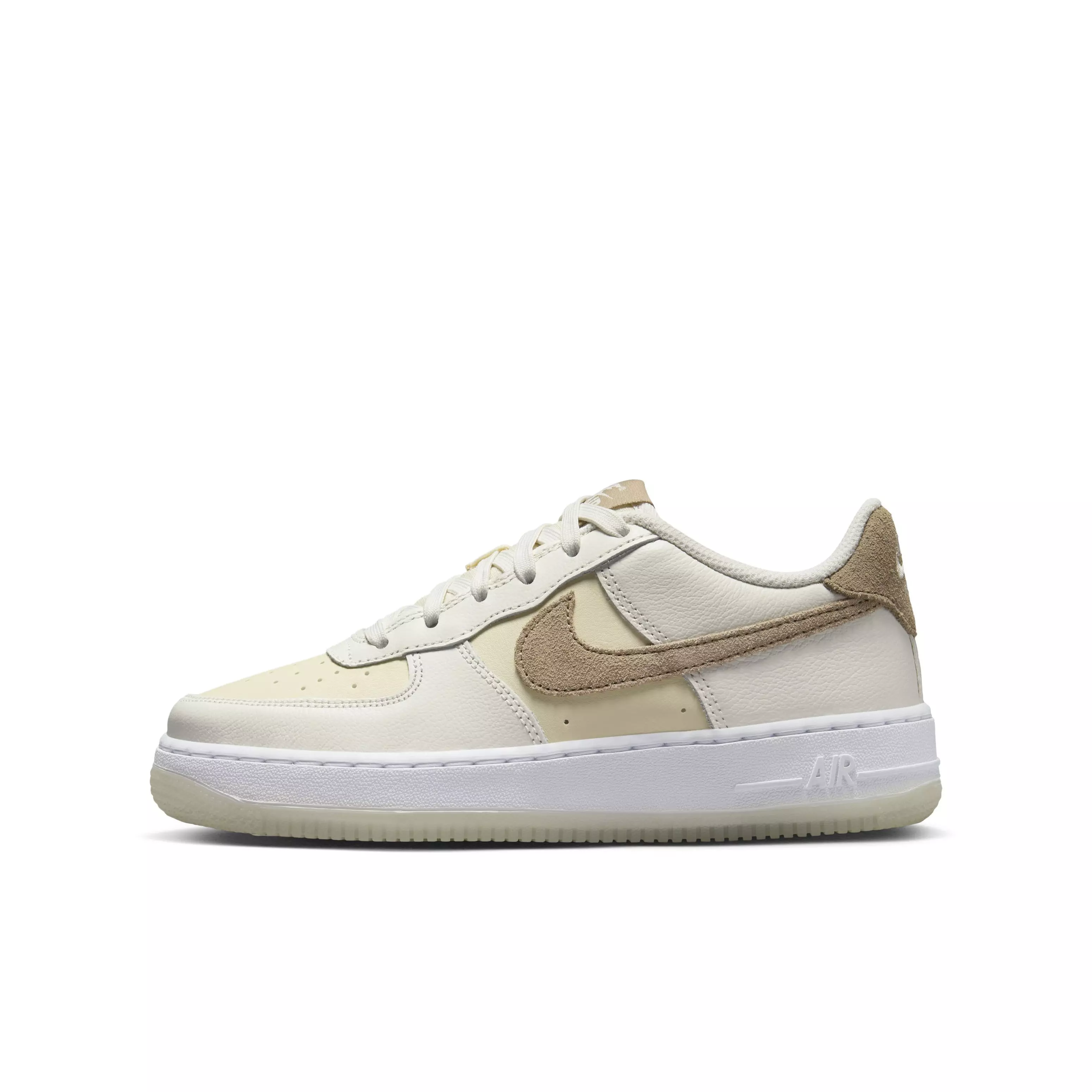 Nike Air Force 1 LV8 "Sail/Coconut Milk/White/Khaki" Grade School Boys' Shoe - SAIL/MILK/WHITE/KHAKI