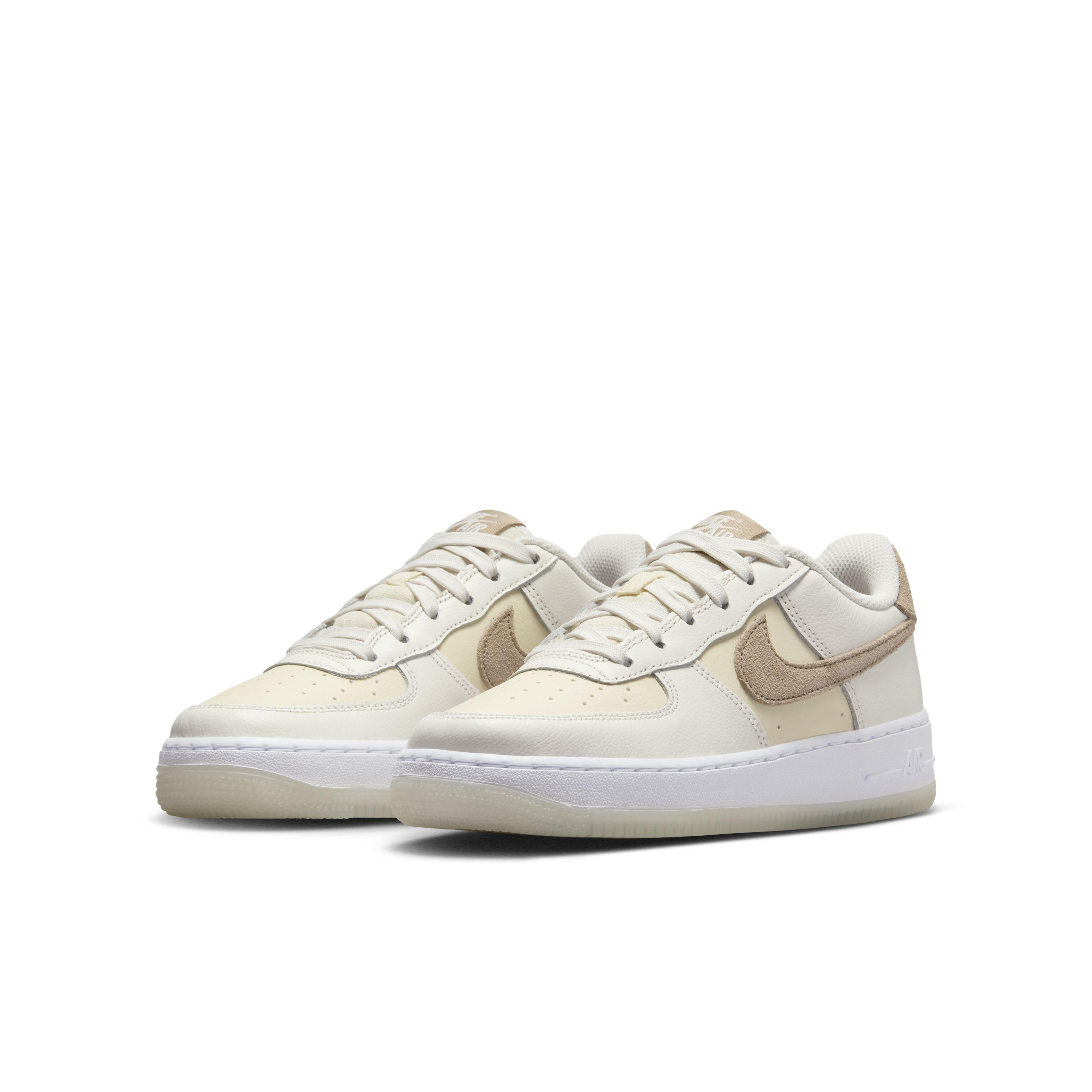 Nike Air Force 1 LV8 "Sail/Coconut Milk/White/Khaki" Grade School Boys' Shoe - SAIL/MILK/WHITE/KHAKI Thumbnail View 3