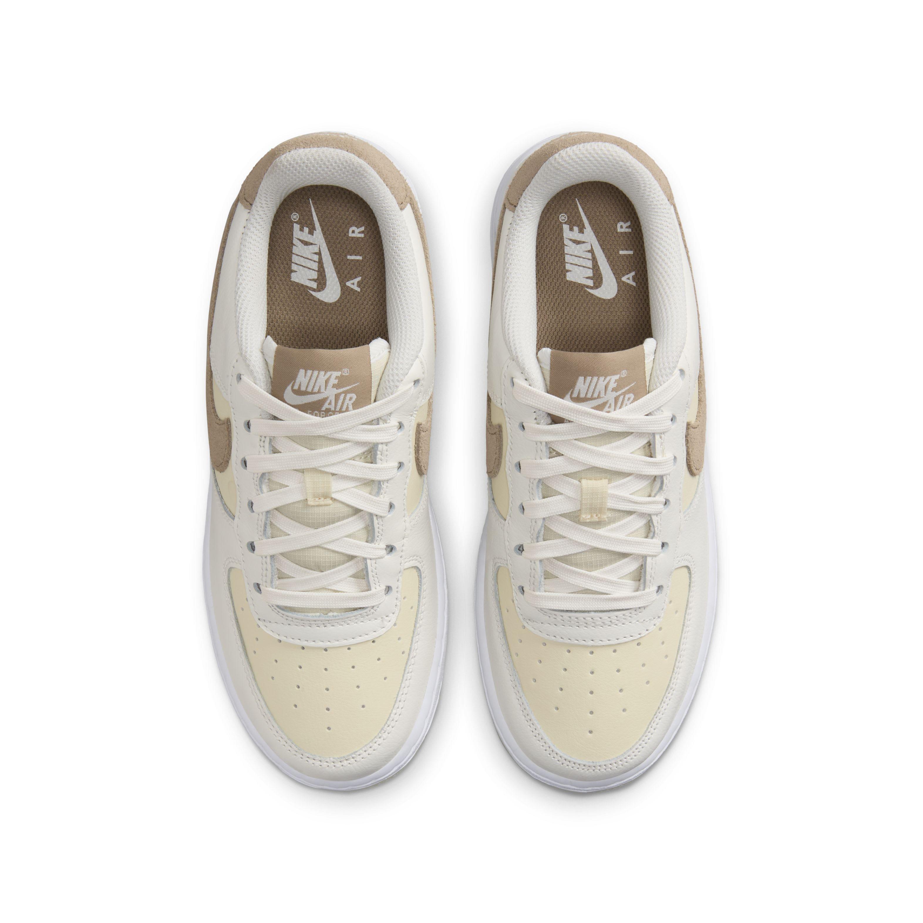 Nike Air Force 1 LV8 "Sail/Coconut Milk/White/Khaki" Grade School Boys' Shoe - SAIL/MILK/WHITE/KHAKI Thumbnail View 4