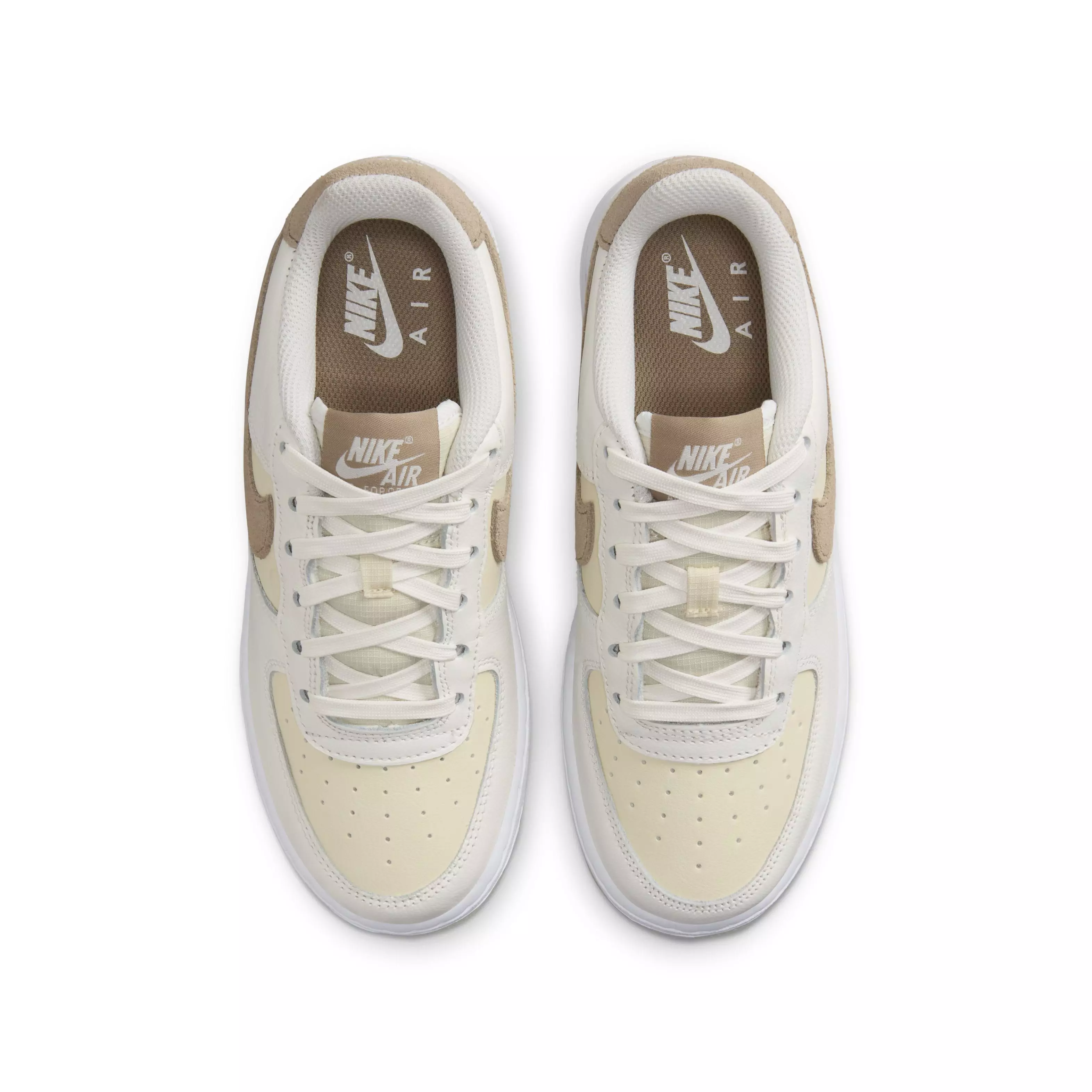 Nike Air Force 1 LV8 "Sail/Coconut Milk/White/Khaki" Grade School Boys' Shoe - SAIL/MILK/WHITE/KHAKI