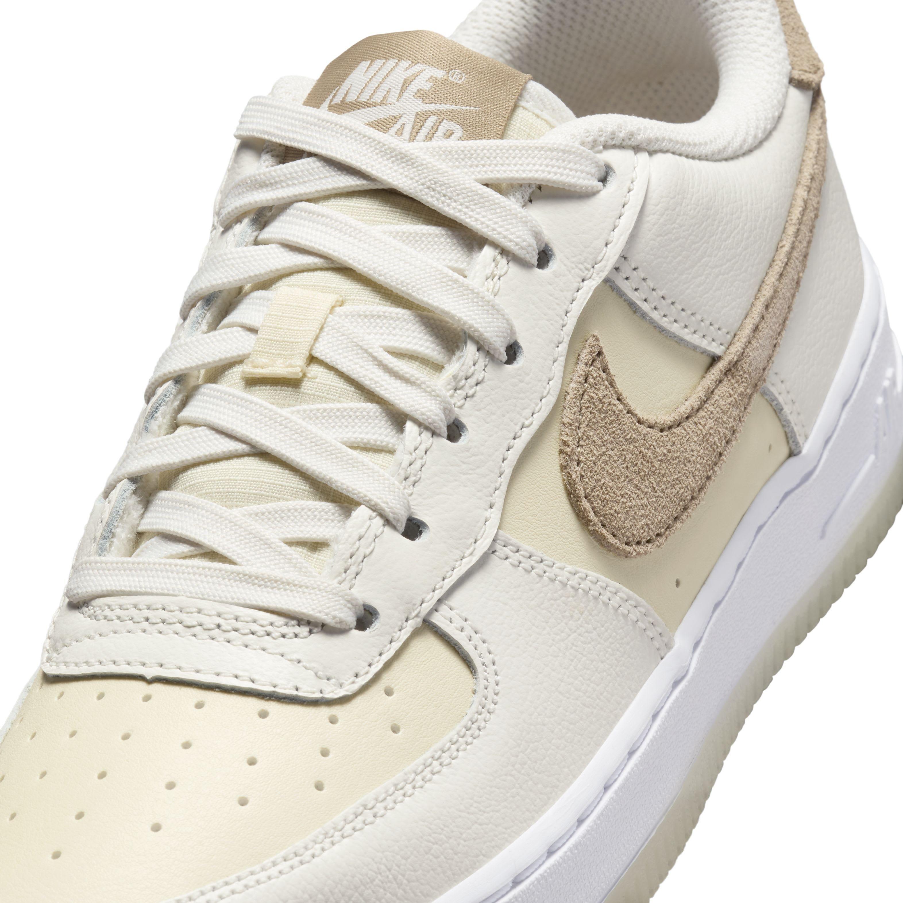 Nike Air Force 1 LV8 "Sail/Coconut Milk/White/Khaki" Grade School Boys' Shoe - SAIL/MILK/WHITE/KHAKI Thumbnail View 7