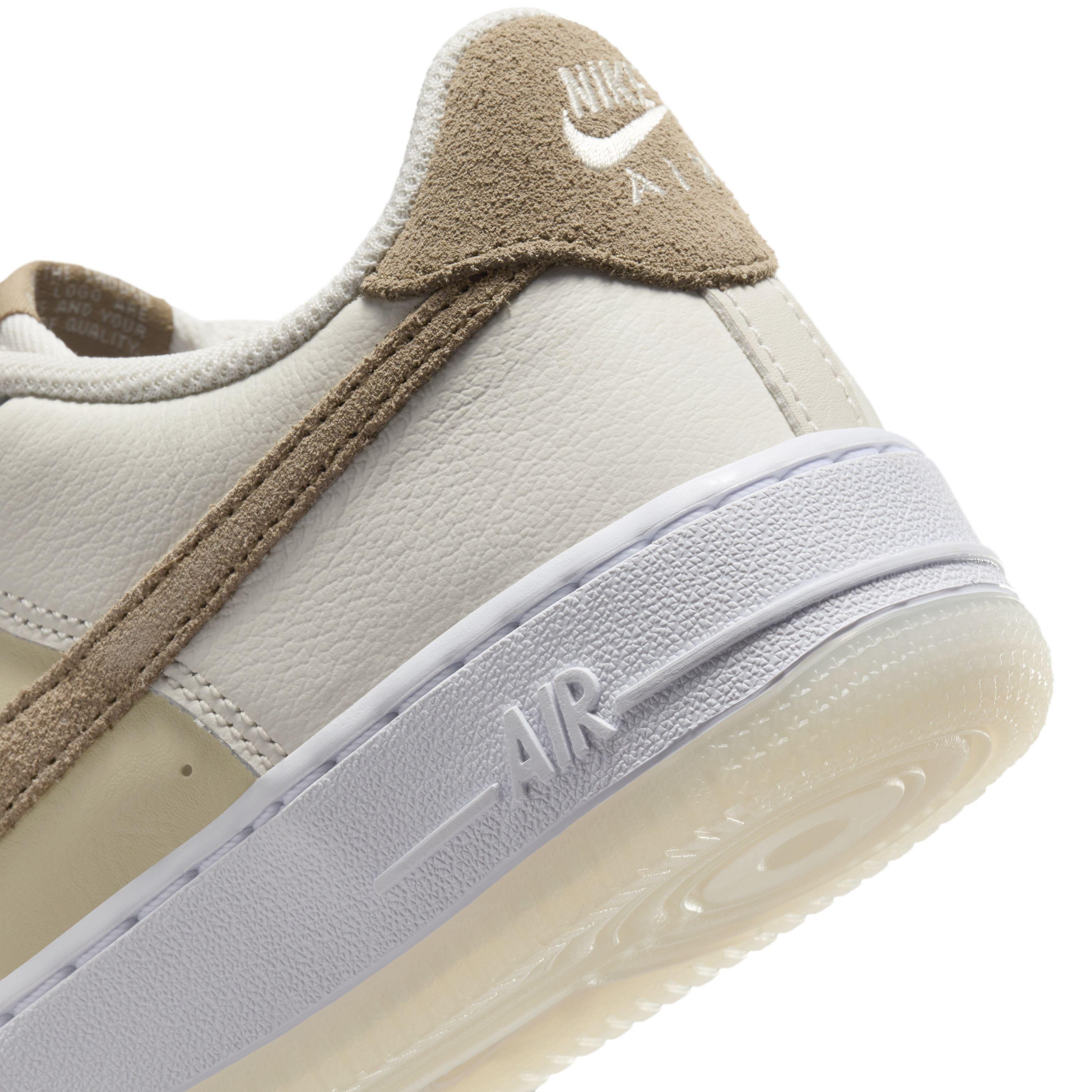 Nike Air Force 1 LV8 "Sail/Coconut Milk/White/Khaki" Grade School Boys' Shoe - SAIL/MILK/WHITE/KHAKI Thumbnail View 8