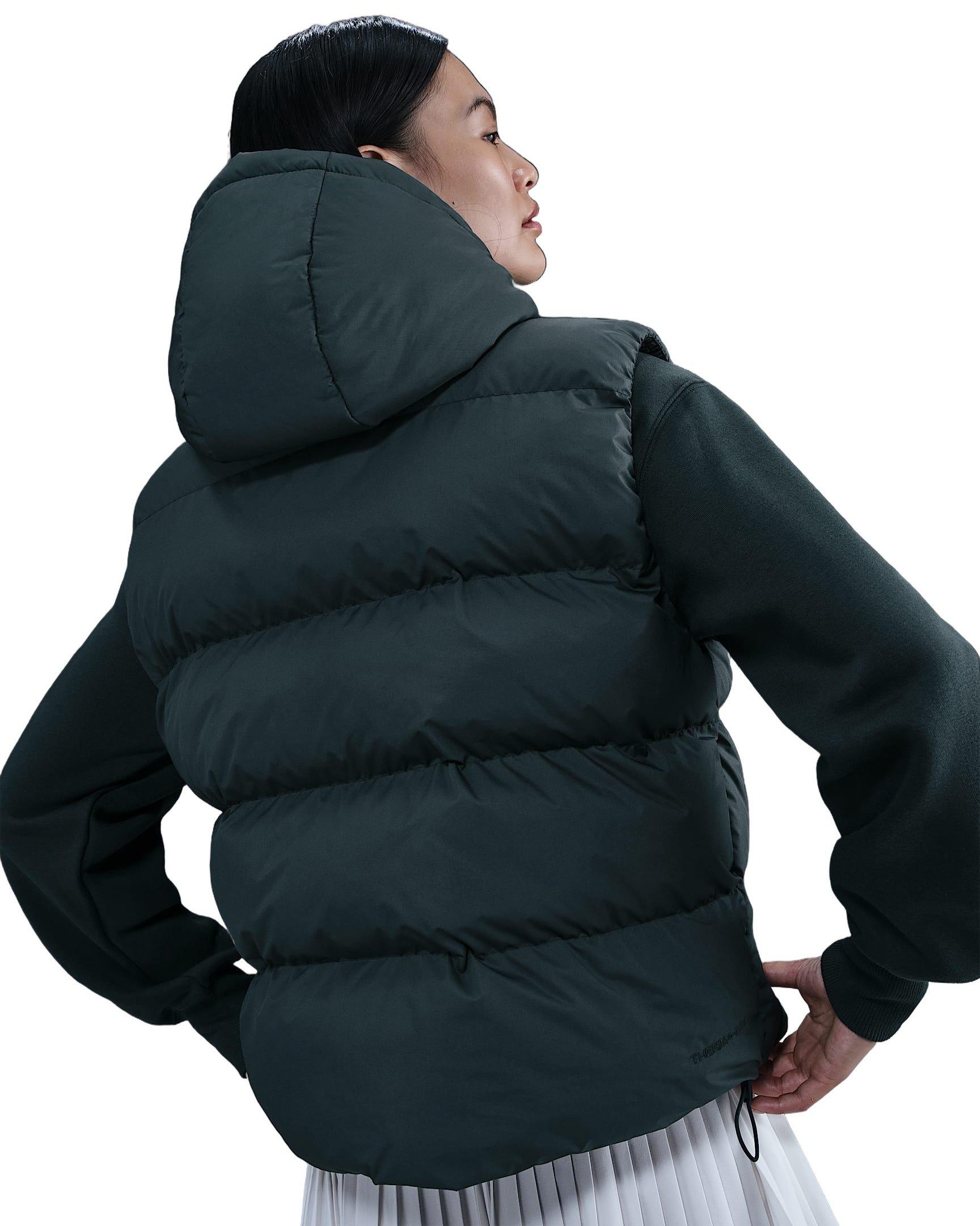 Nike Women's Sportswear Therma-FIT Vest - Seaweed Green - SEAWEED GREEN Thumbnail View 2