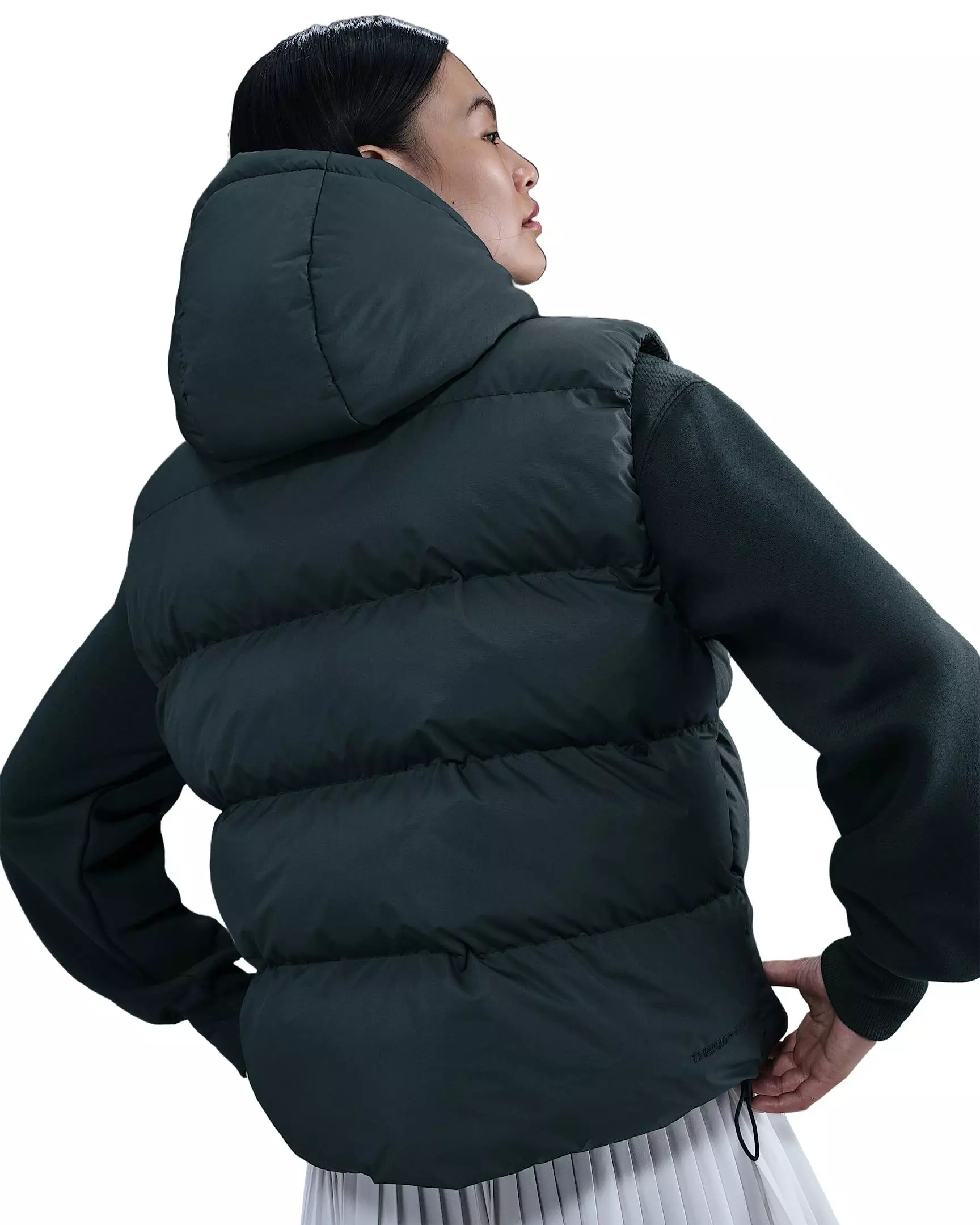 Nike Women's Sportswear Therma-FIT Vest - Seaweed Green - SEAWEED GREEN