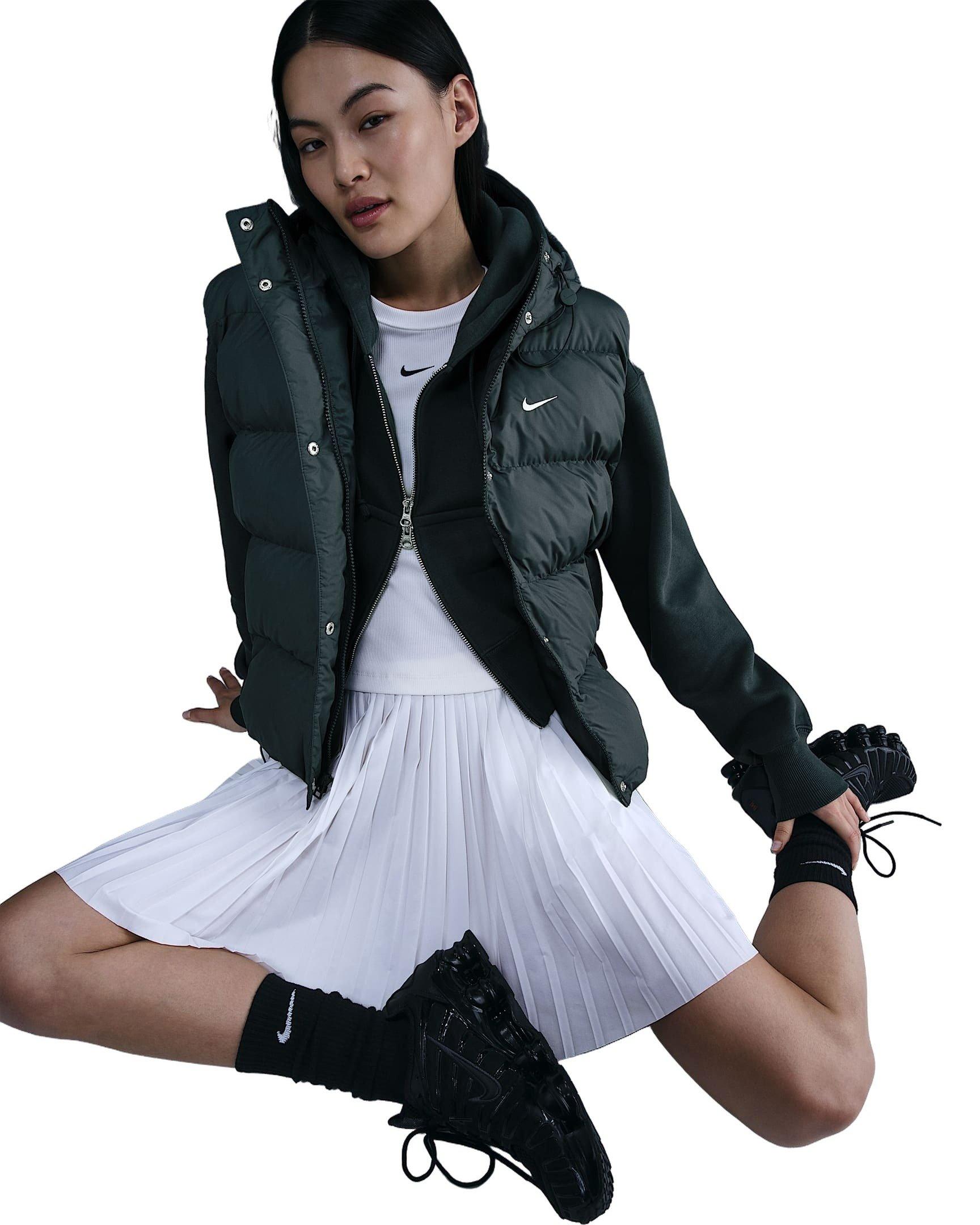 Nike Women's Sportswear Therma-FIT Vest -Seaweed Green - SEAWEED GREEN Thumbnail View 3