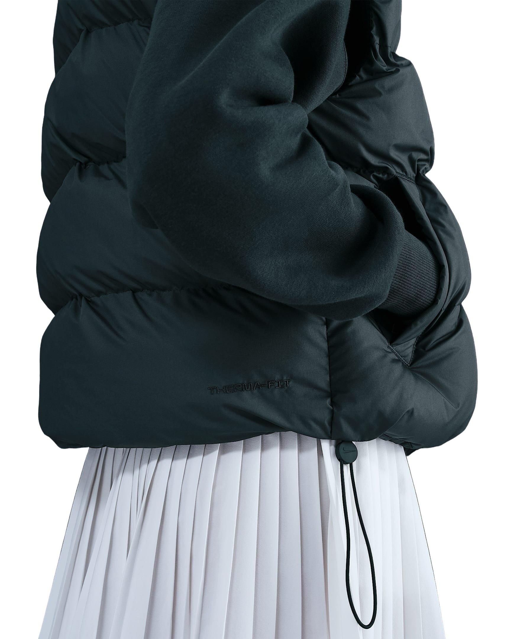 Nike Women's Sportswear Therma-FIT Vest - Seaweed Green - SEAWEED GREEN Thumbnail View 4