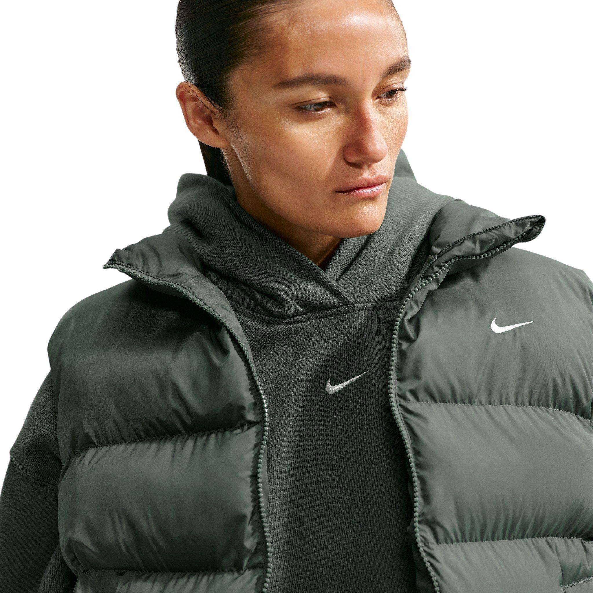 Nike Women's Studio Fleece Medium Weight Oversized Pullover Hoodie - Green - GREEN