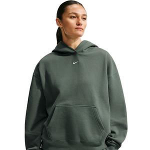 Nike Women's Studio Fleece Medium Weight Oversized Pullover Hoodie - Green - GREEN