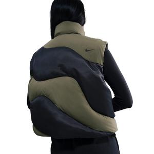 Nike Women's Sportswear Swoosh Series Oversized Down Vest -Olive/Black