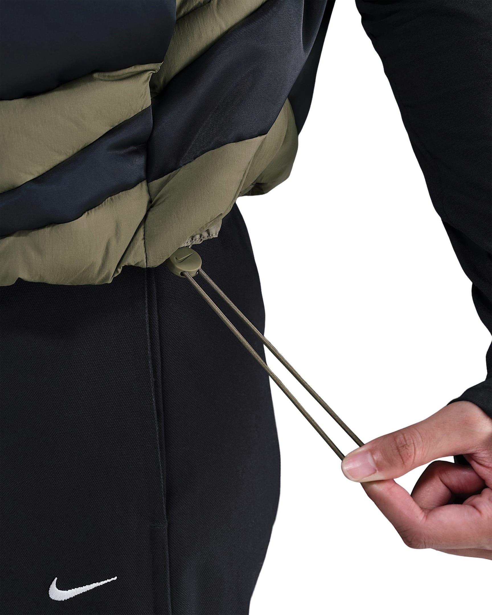 Nike Women's Sportswear Swoosh Series Oversized Down Vest - Olive/Black - OLIVE/BLACK Thumbnail View 4