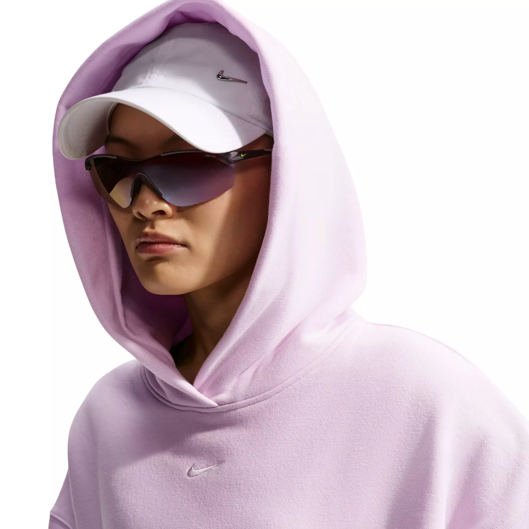 Nike Women's Studio Fleece Medium Weight Oversized Pullover Hoodie - Lilac - LILAC
