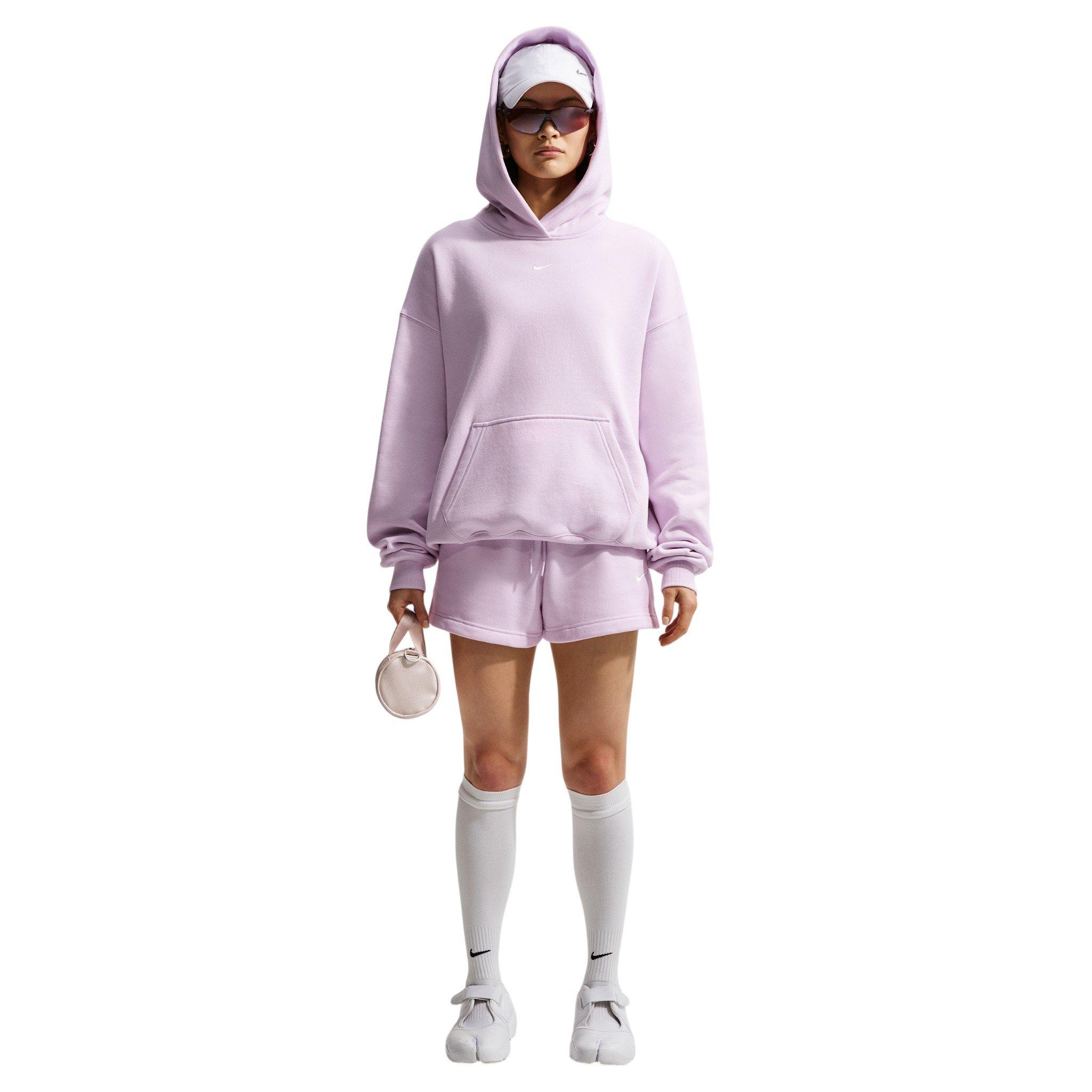 Nike Women's Studio Fleece Medium Weight Oversized Pullover Hoodie - Lilac - LILAC