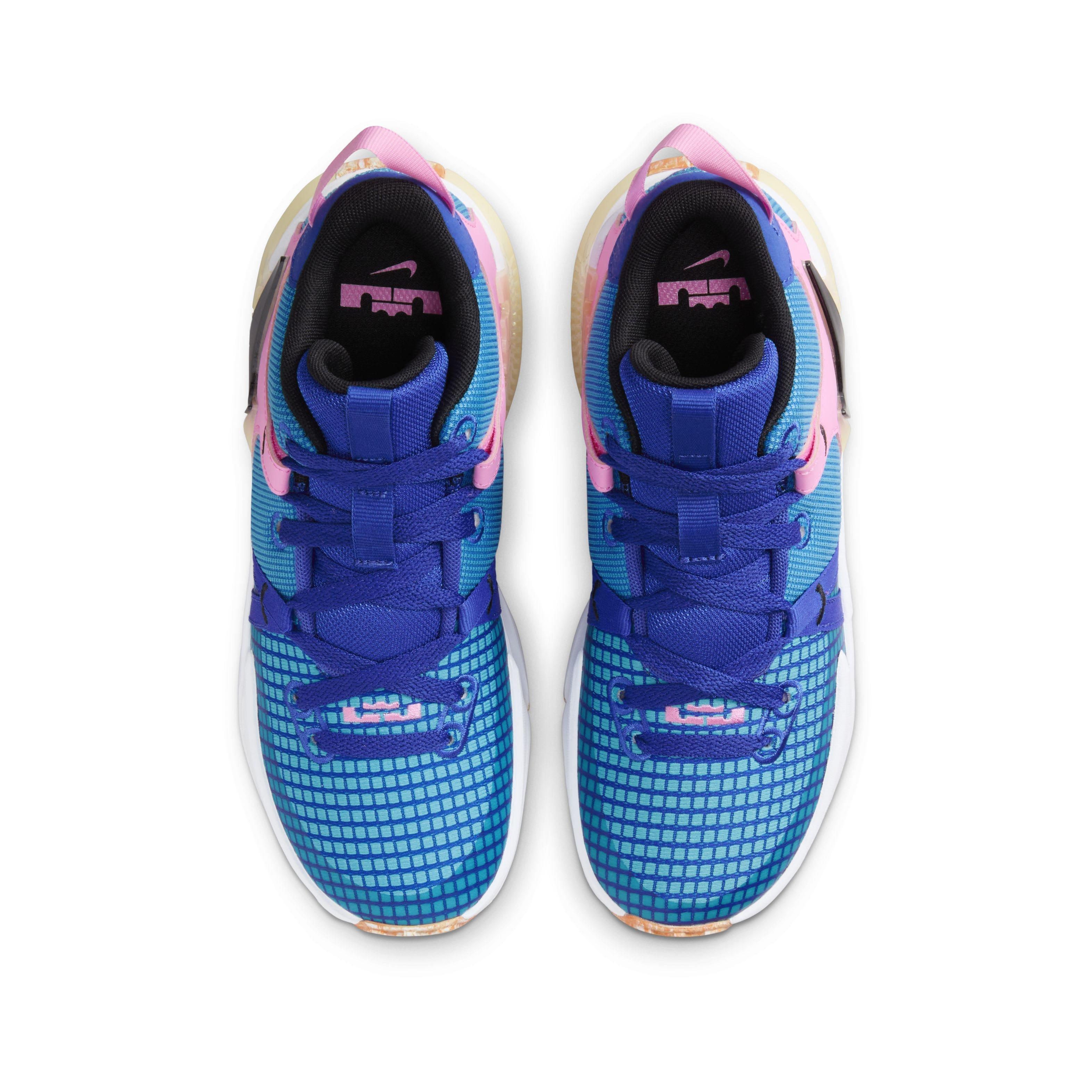 Nike LeBron Witness 7 Grade School Boys' "Hyper Royal/Blue Lightning/White/Black" Basketball Shoe