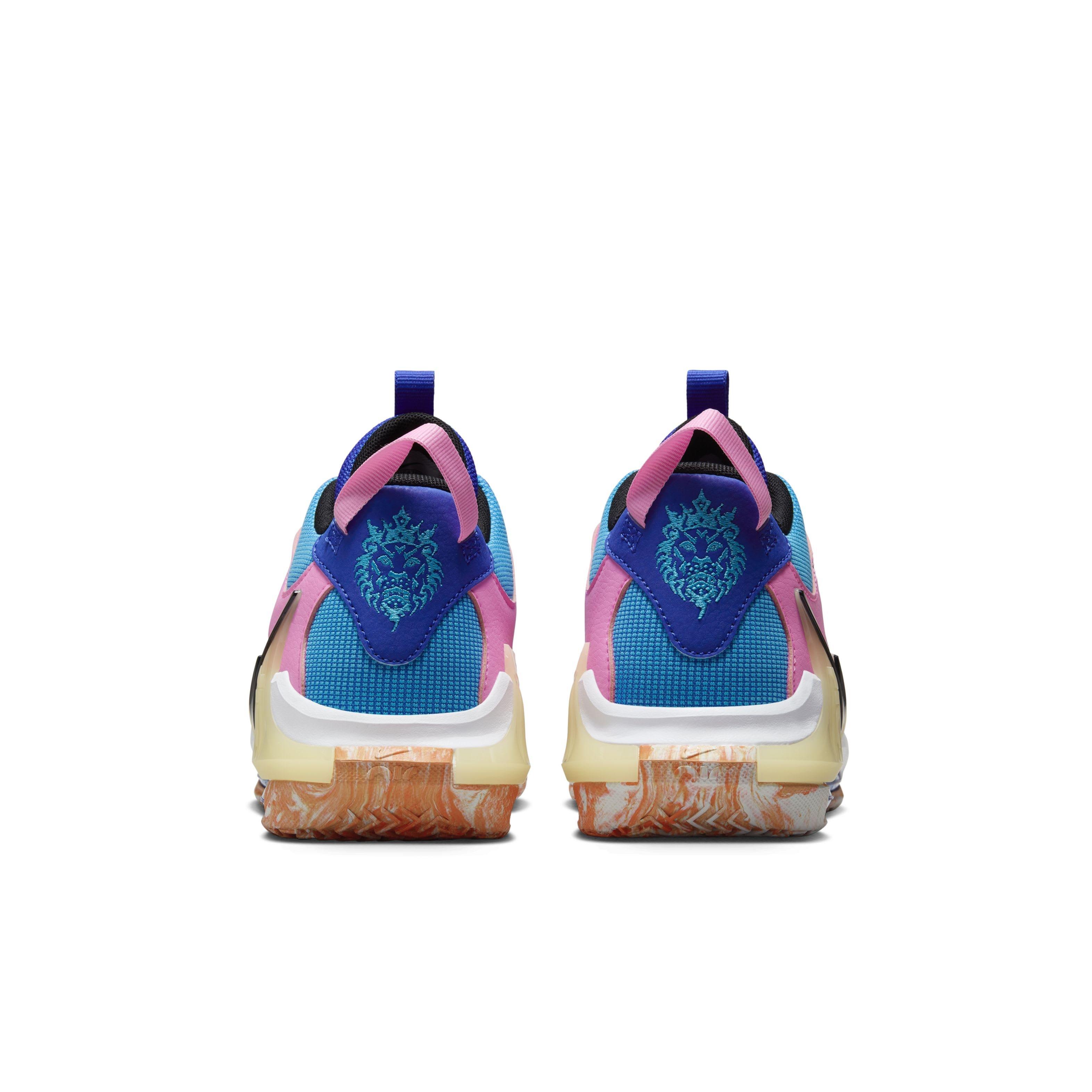 Nike LeBron Witness 7 Grade School Boys' "Hyper Royal/Blue Lightning/White/Black" Basketball Shoe