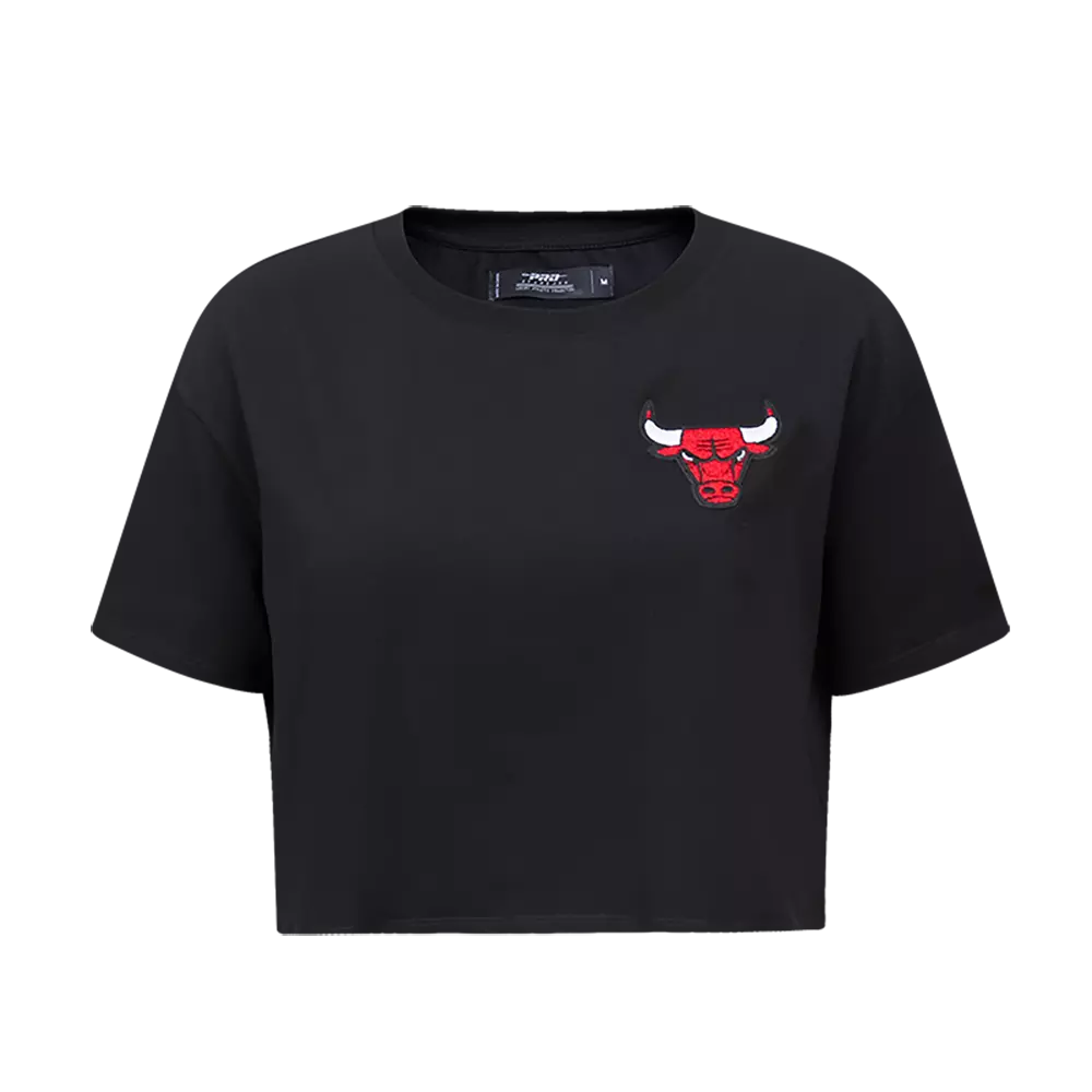 Pro Standard Women's NBA Chicago Bulls Classic Boxy​ Tee-Black - BLACK