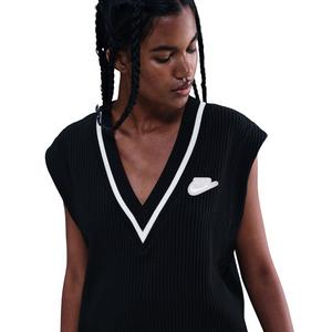 Nike Women's Sportswear Waffle-Knit Prep Vest -Black