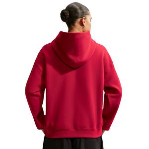 Nike Women's Studio Fleece Medium Weight Oversized Pullover Hoodie - Red - RED