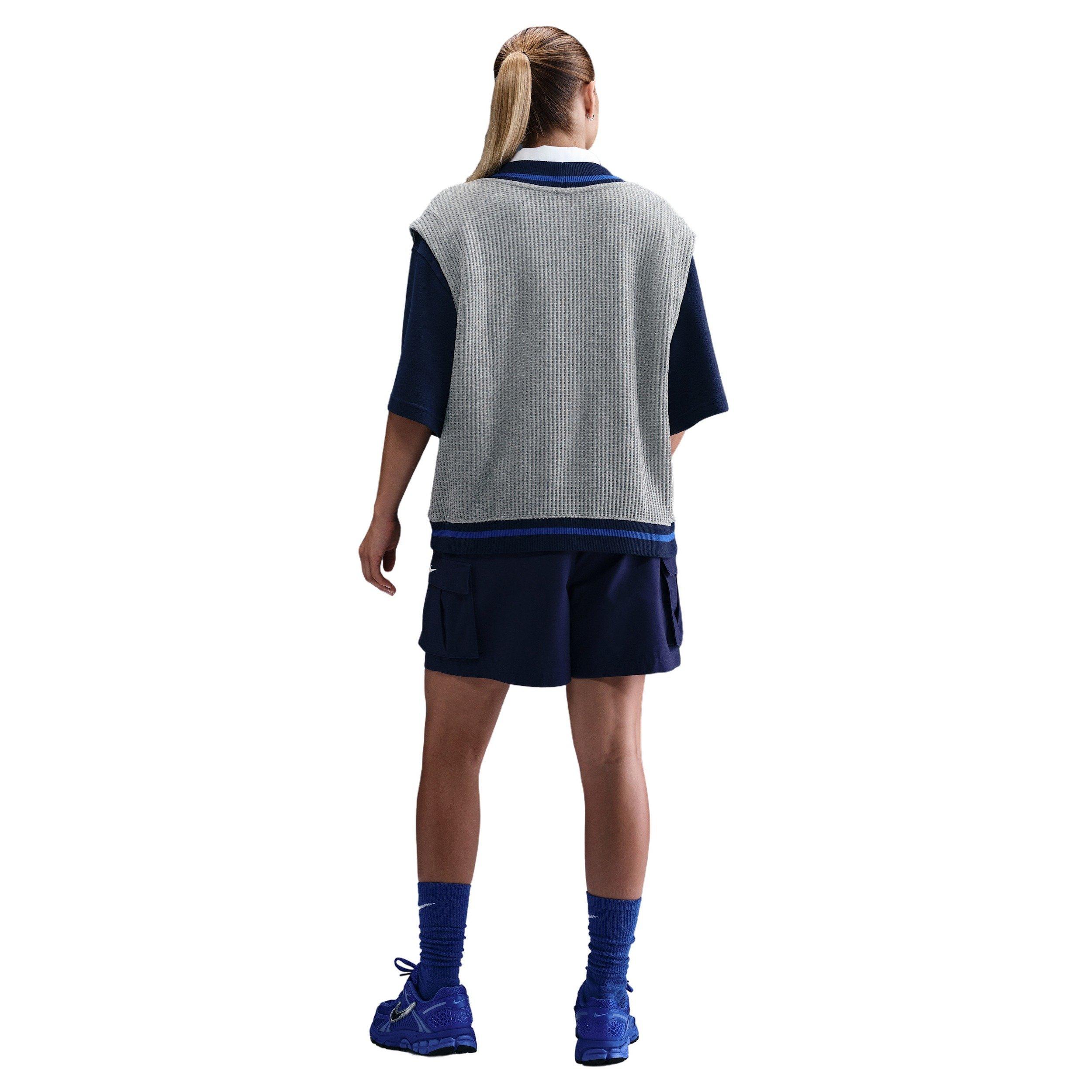 Nike Women's Sportswear Waffle-Knit Prep Vest -Grey - GREY Thumbnail View 5