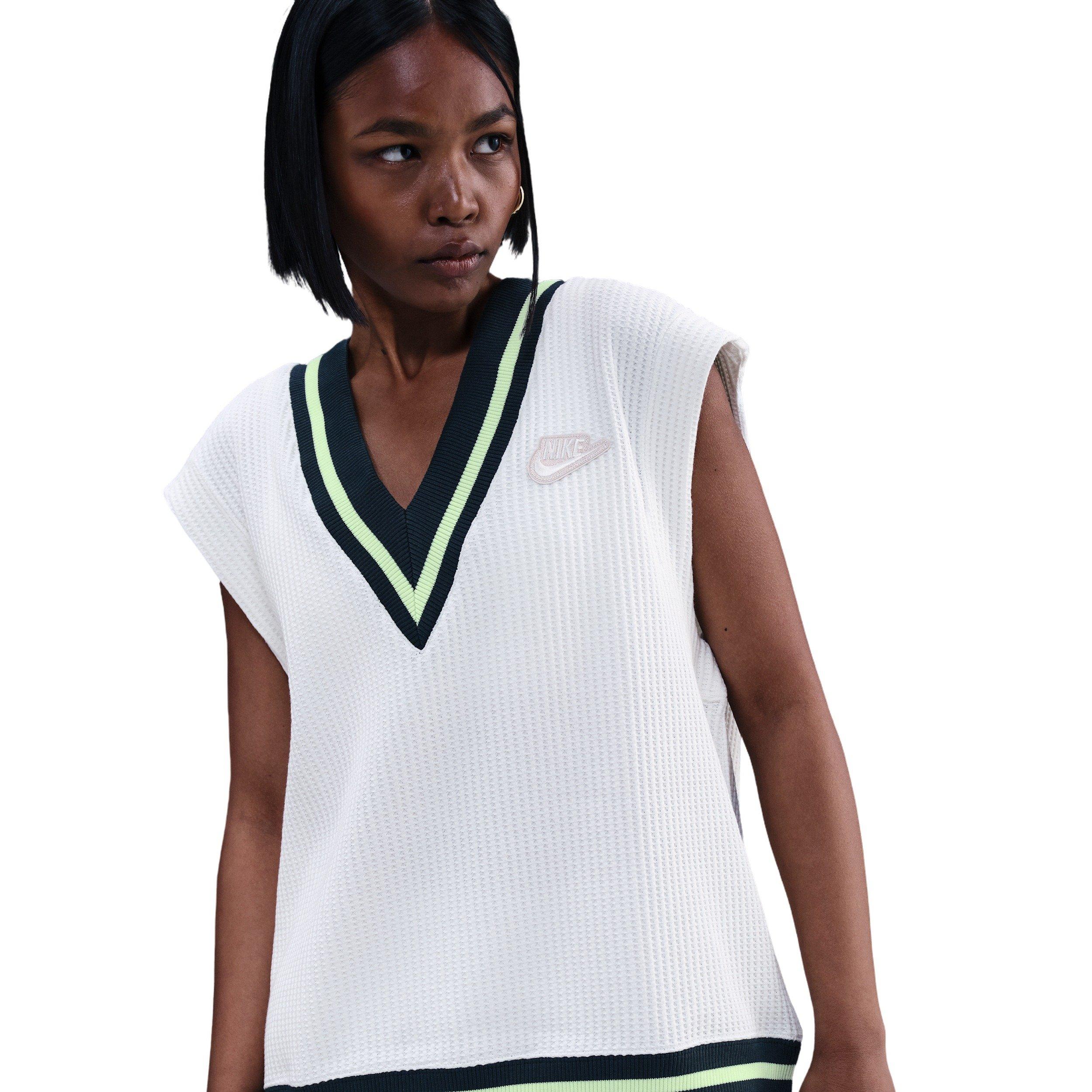 Nike Women's Sportswear Waffle-Knit Prep Vest -White - WHITE Thumbnail View 1