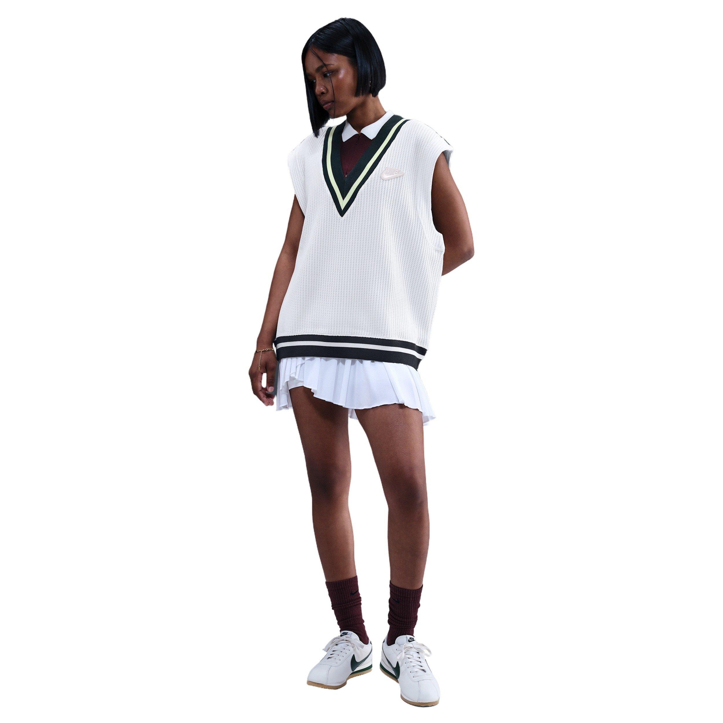 Nike Women's Sportswear Waffle-Knit Prep Vest -White - WHITE Thumbnail View 4