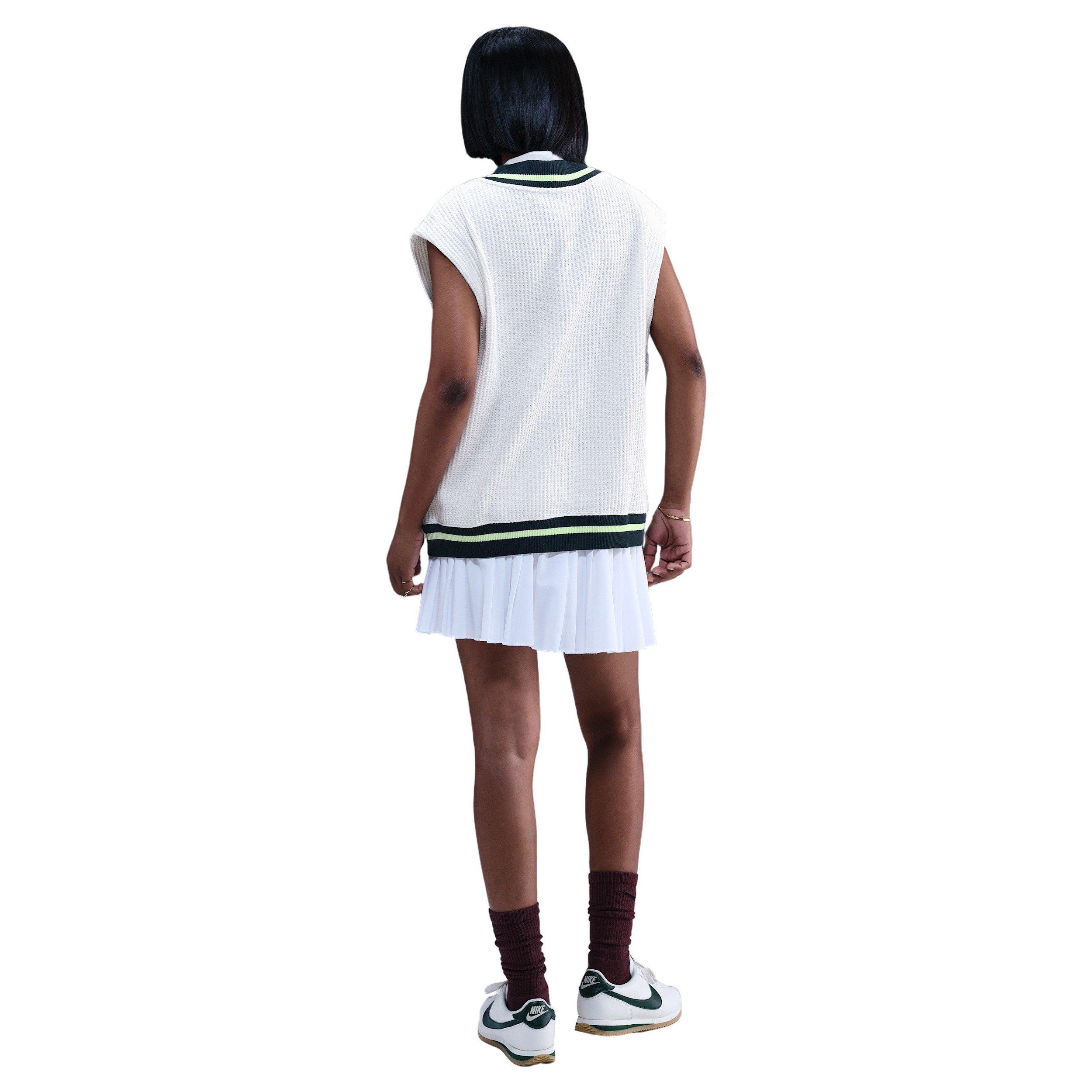 Nike Women's Sportswear Waffle-Knit Prep Vest -White - WHITE Thumbnail View 5