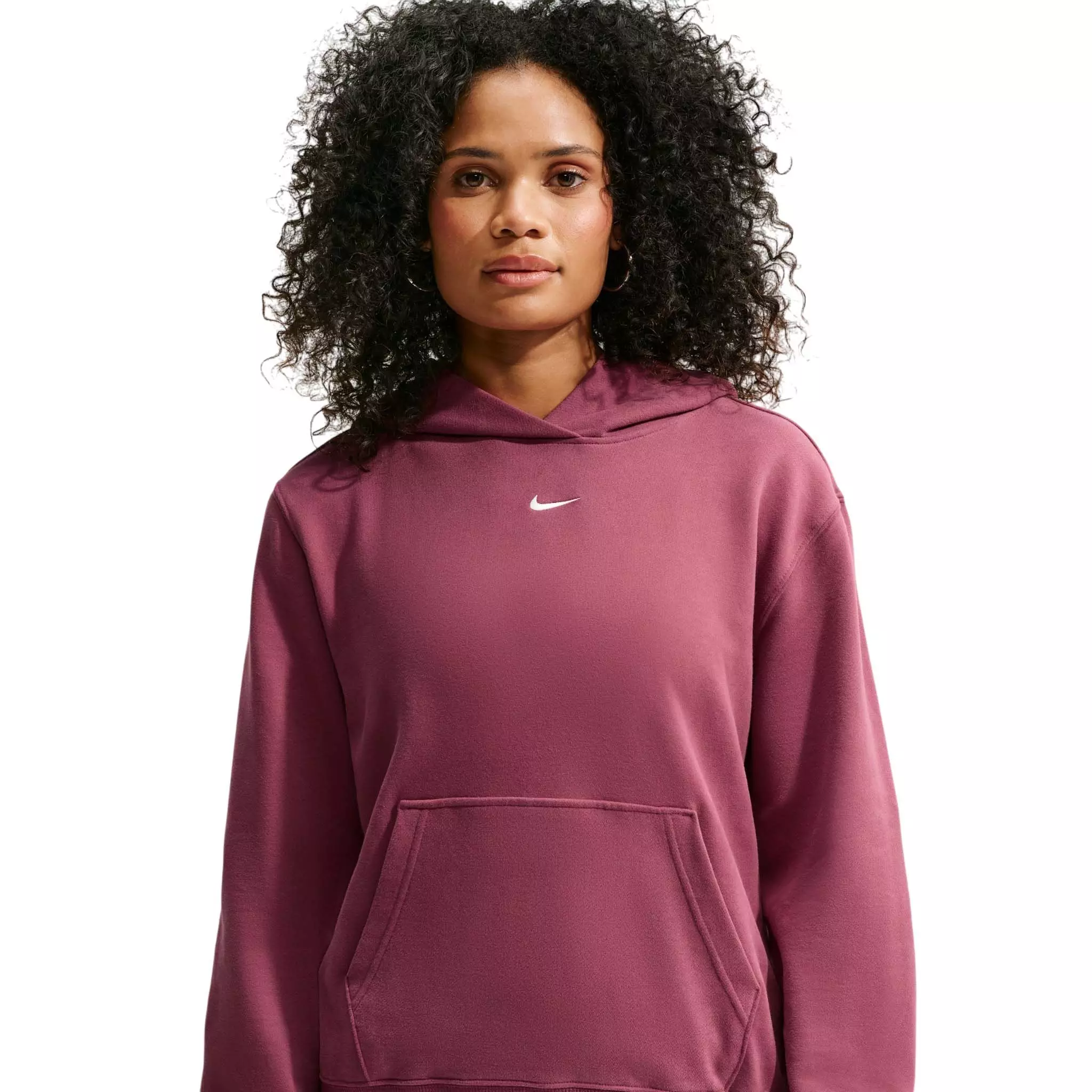 Nike Women's Studio Fleece Lightweight Pullover Hoodie - Pink - PINK