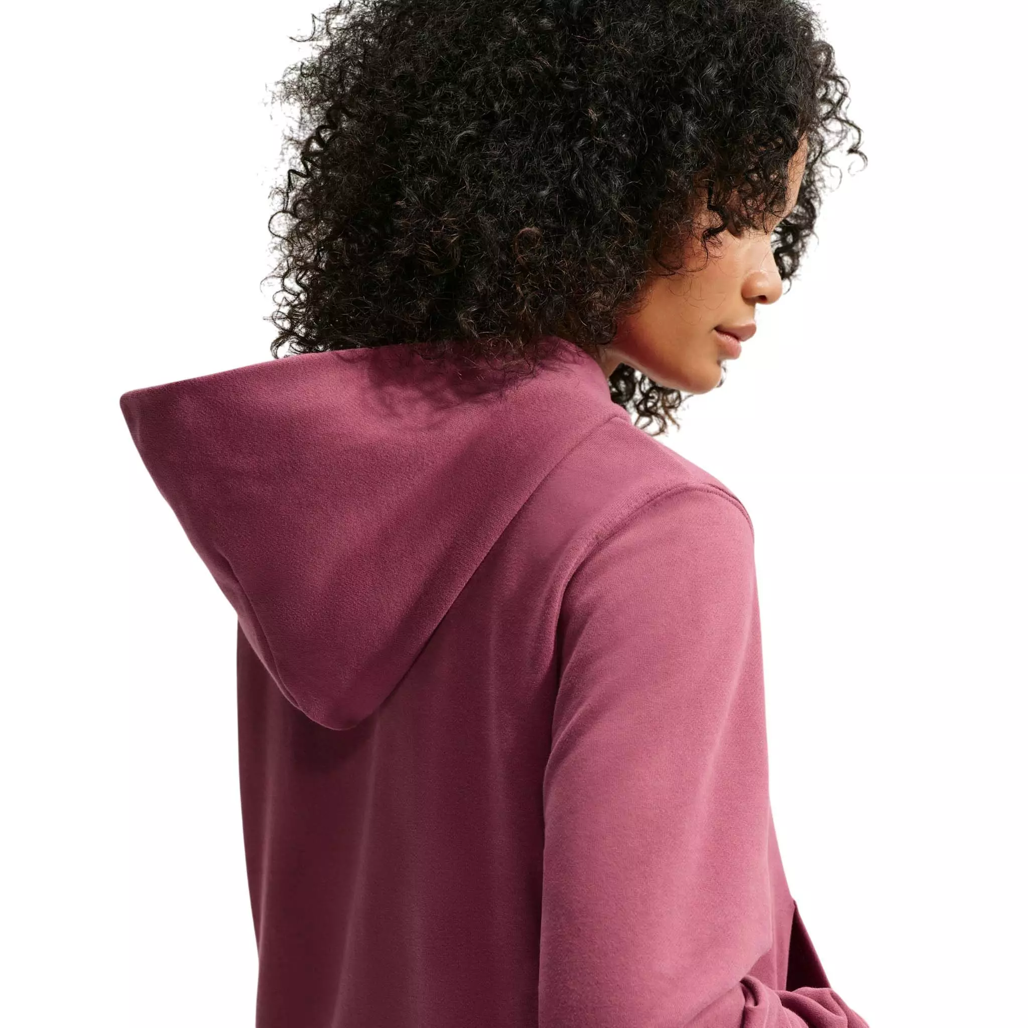 Nike Women's Studio Fleece Lightweight Pullover Hoodie - Pink - PINK