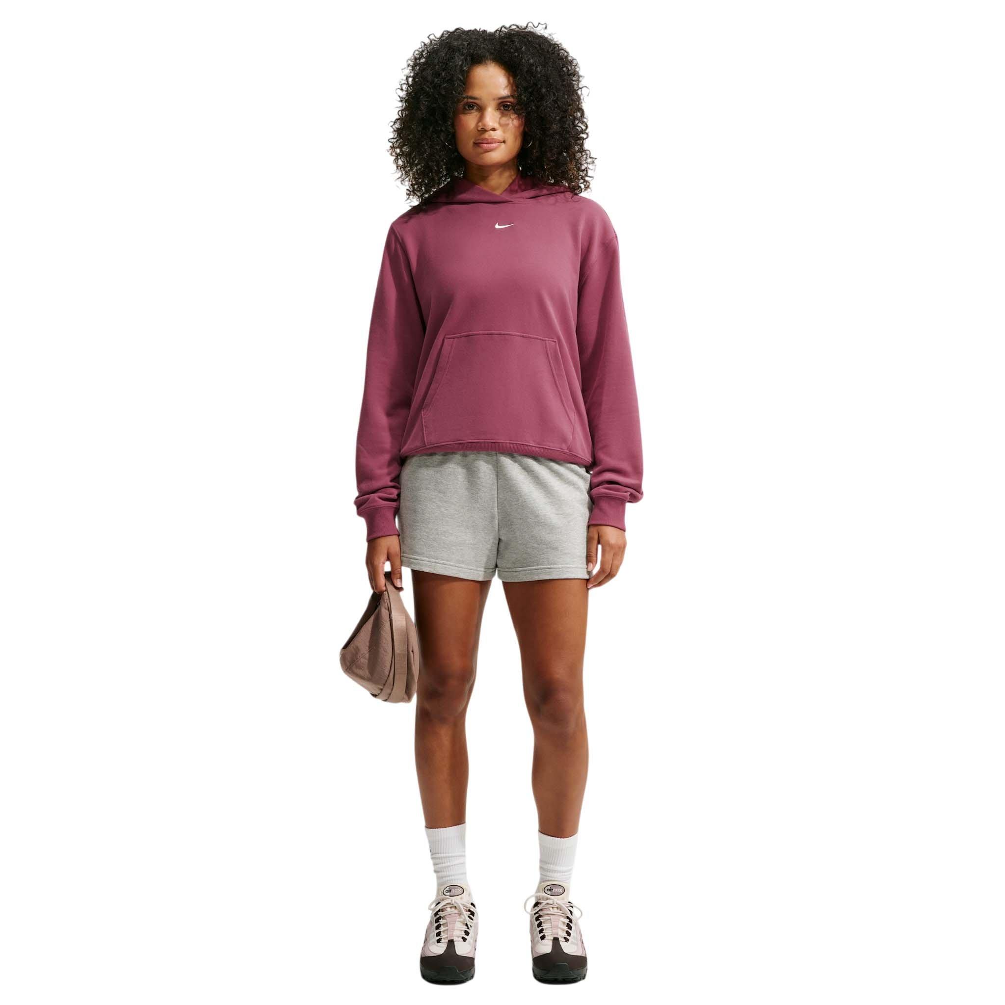 Nike Women's Studio Fleece Lightweight Pullover Hoodie - Pink - PINK