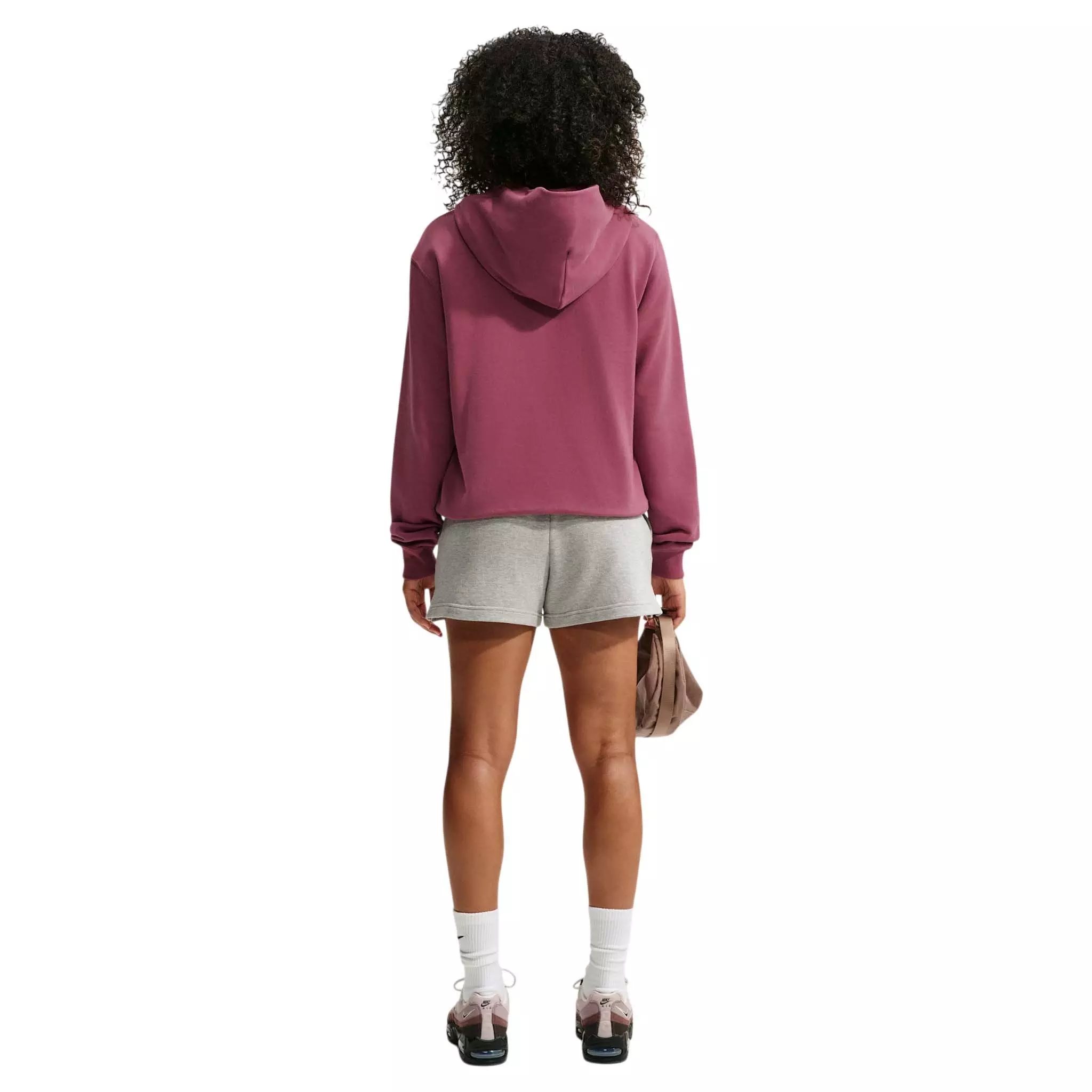 Nike Women's Studio Fleece Lightweight Pullover Hoodie - Pink - PINK