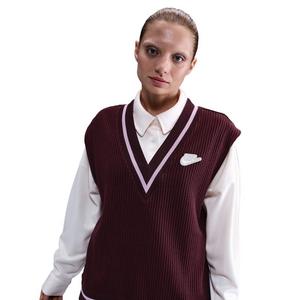 Nike Women's Sportswear Waffle-Knit Vest -Burgundy
