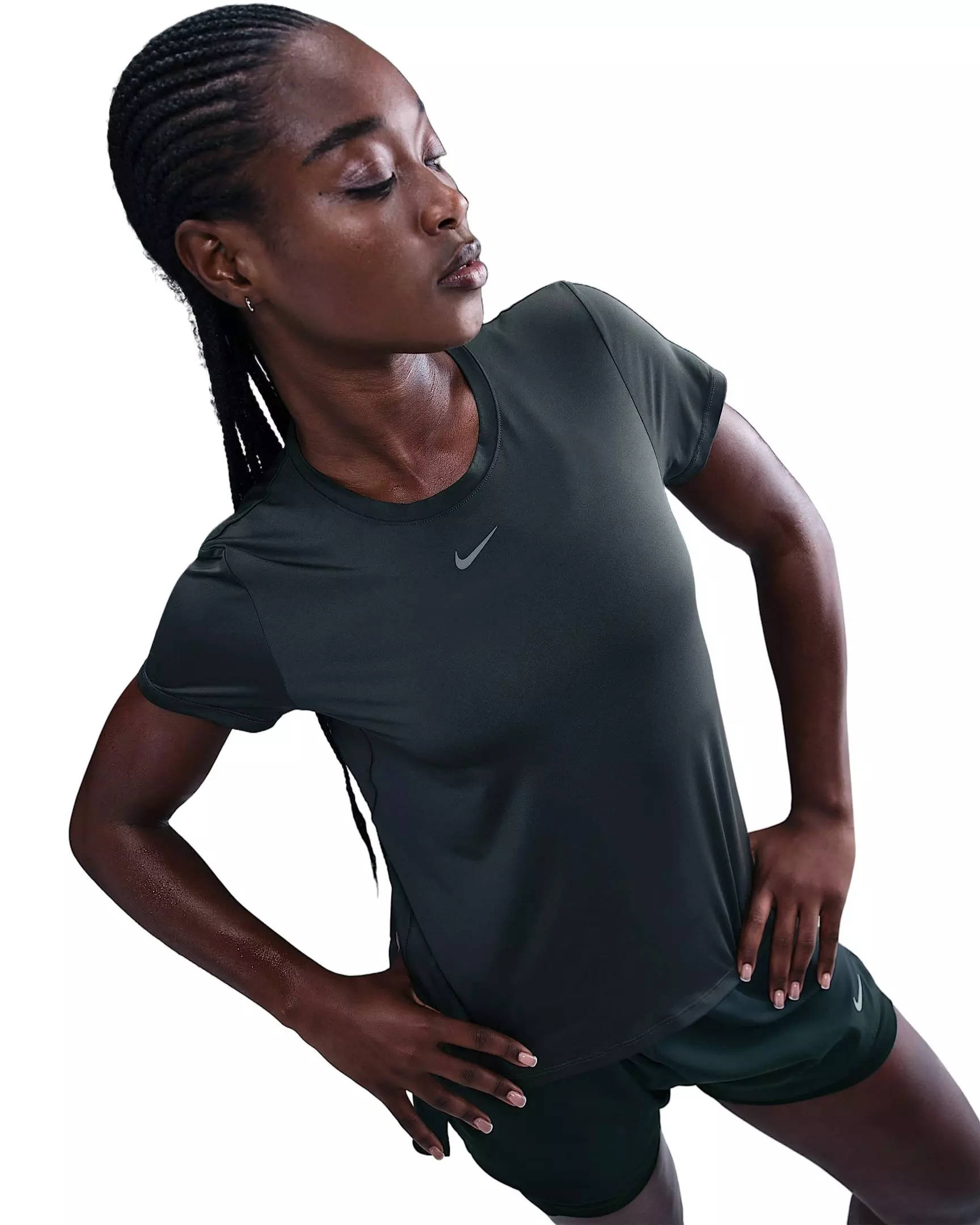 Nike One Women's Classic Dri-FIT Short-Sleeve Top - Seaweed Green - SEAWEED GREEN