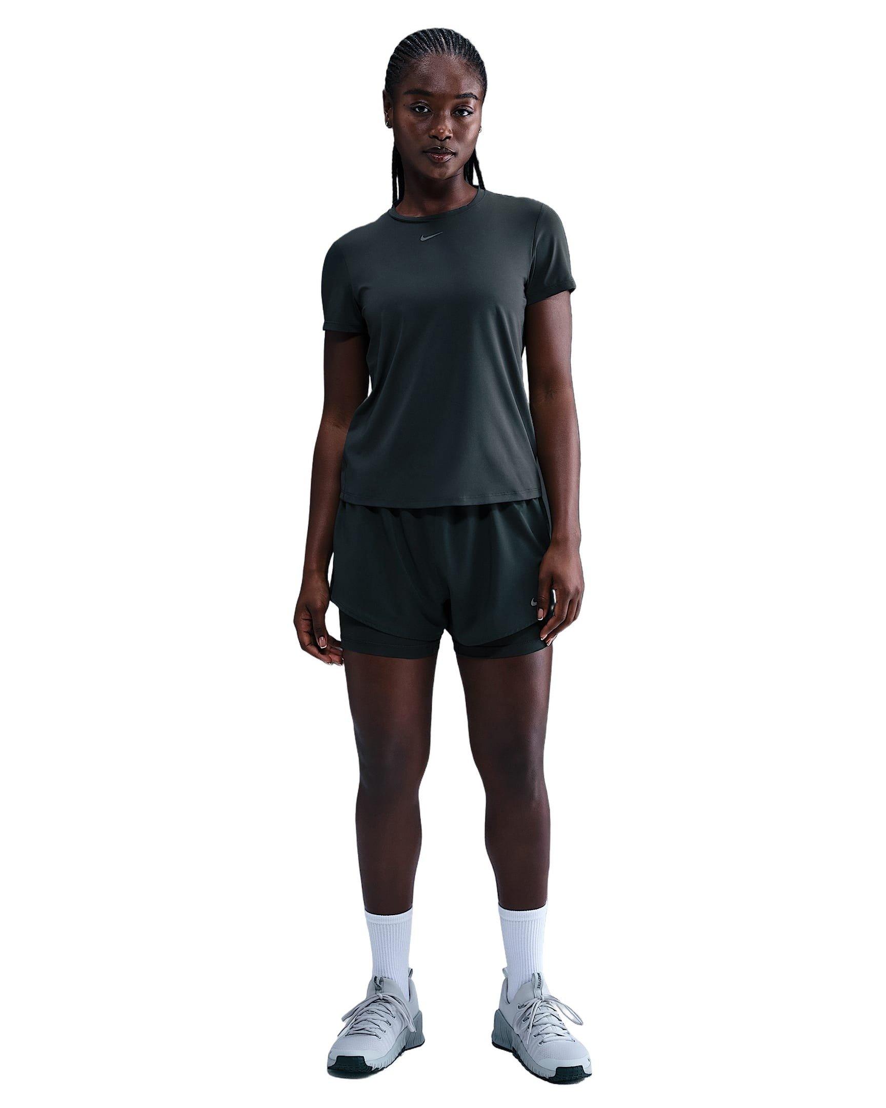 Nike One Women's Classic Dri-FIT Short-Sleeve Top - Seaweed Green - SEAWEED GREEN Thumbnail View 4