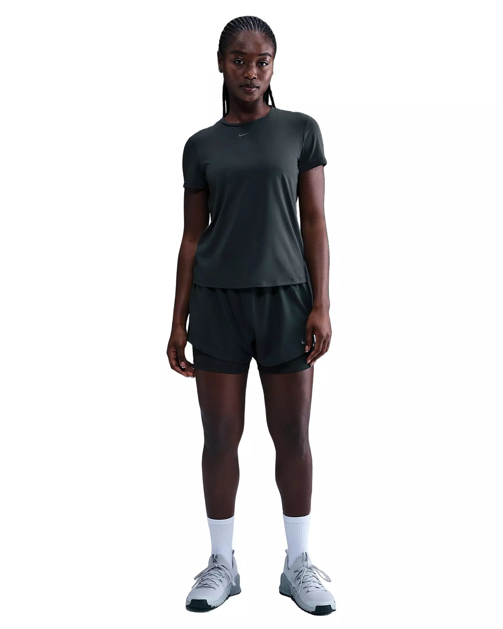 Nike One Women's Classic Dri-FIT Short-Sleeve Top - Seaweed Green - SEAWEED GREEN