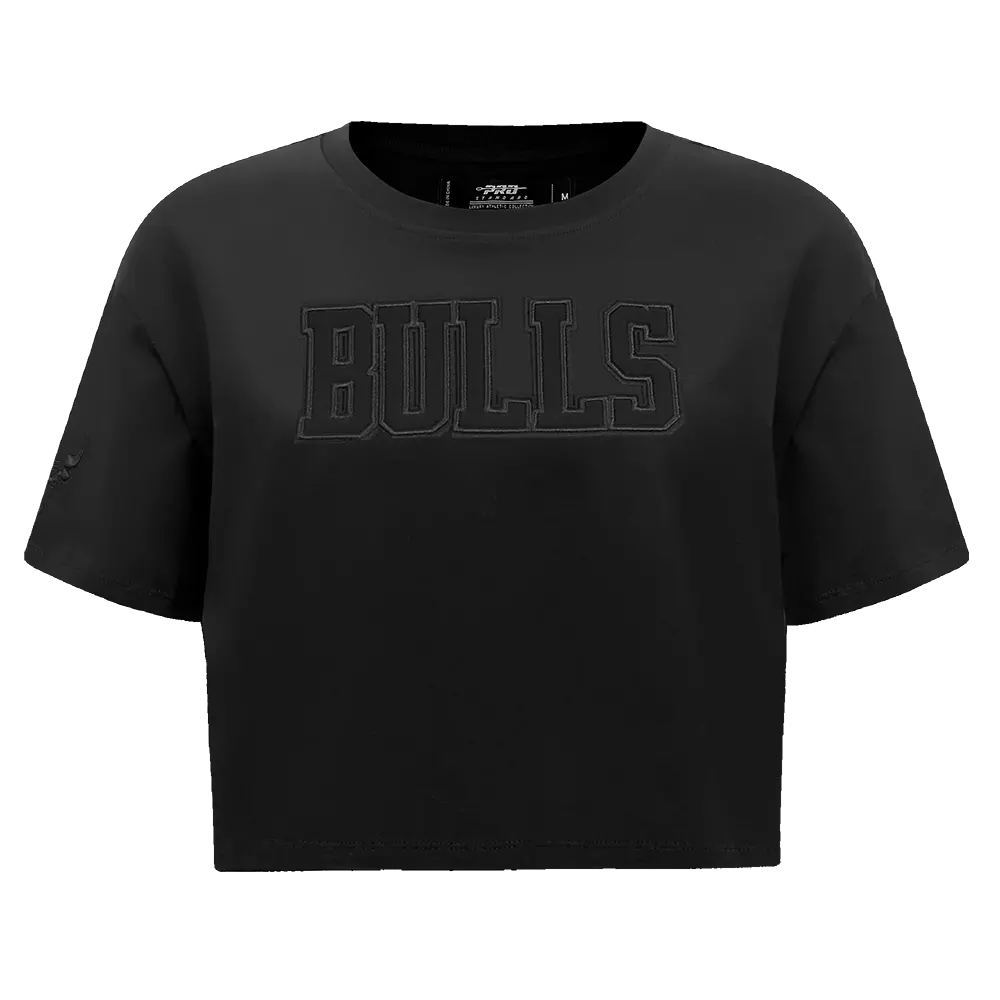 Pro Standard Women's NBA Chicago Bulls Neutral Boxy Tee-Black - BLACK